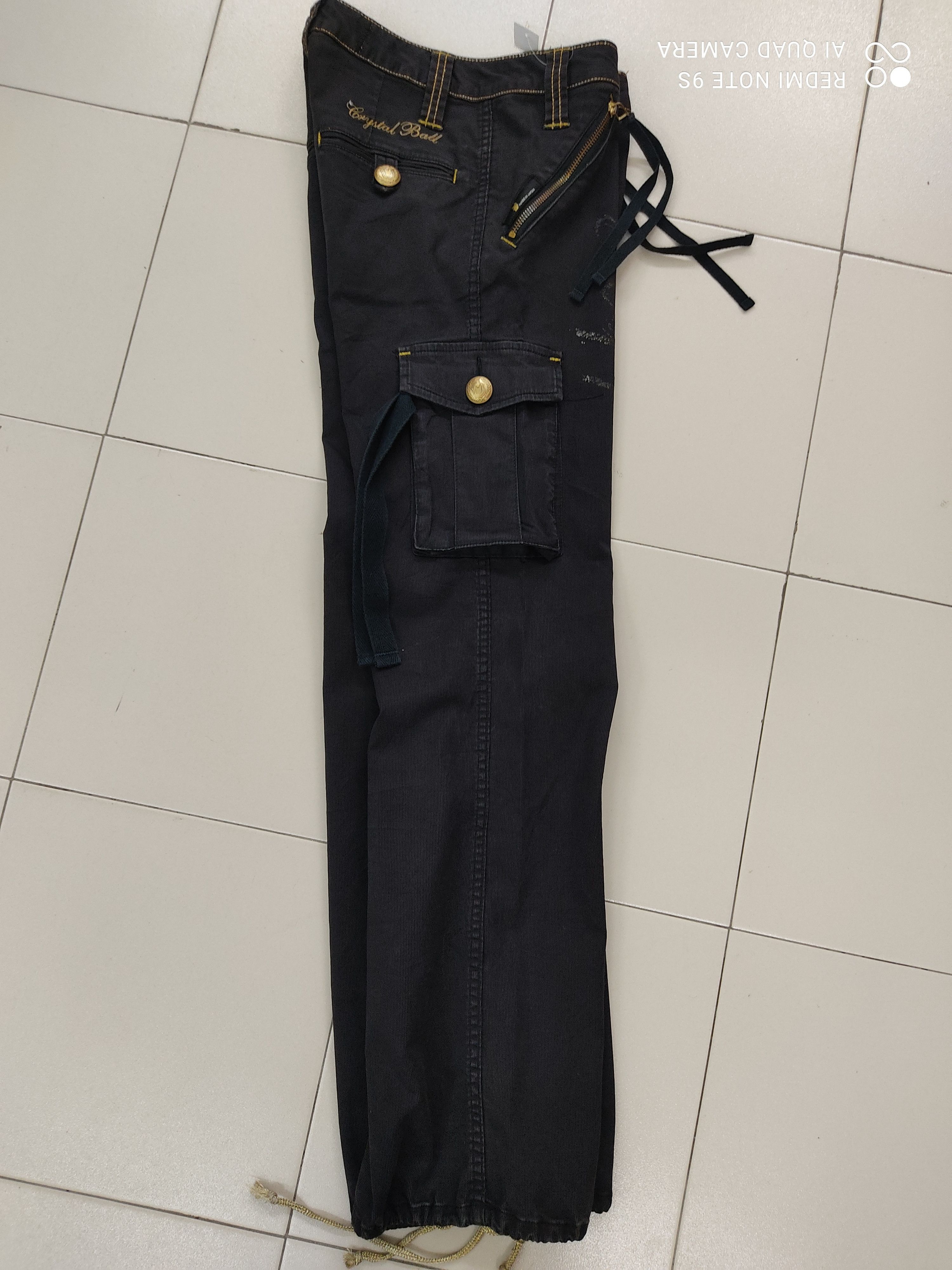 Japanese Brand Crystal Ball Multipocket Utility Black Cargo Pants Size US 30 / EU 46 - 20 Thumbnail