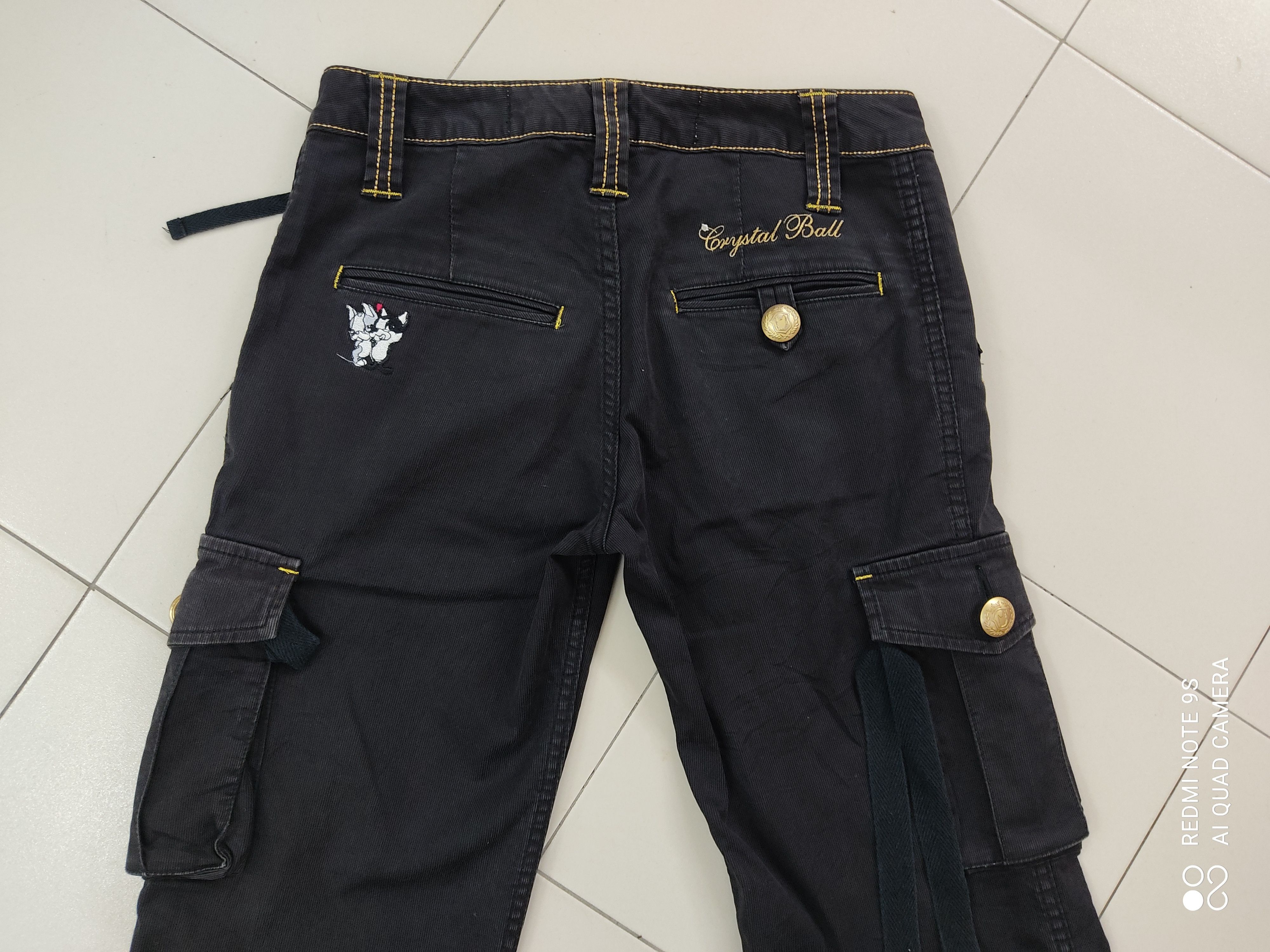 Japanese Brand Crystal Ball Multipocket Utility Black Cargo Pants Size US 30 / EU 46 - 13 Thumbnail