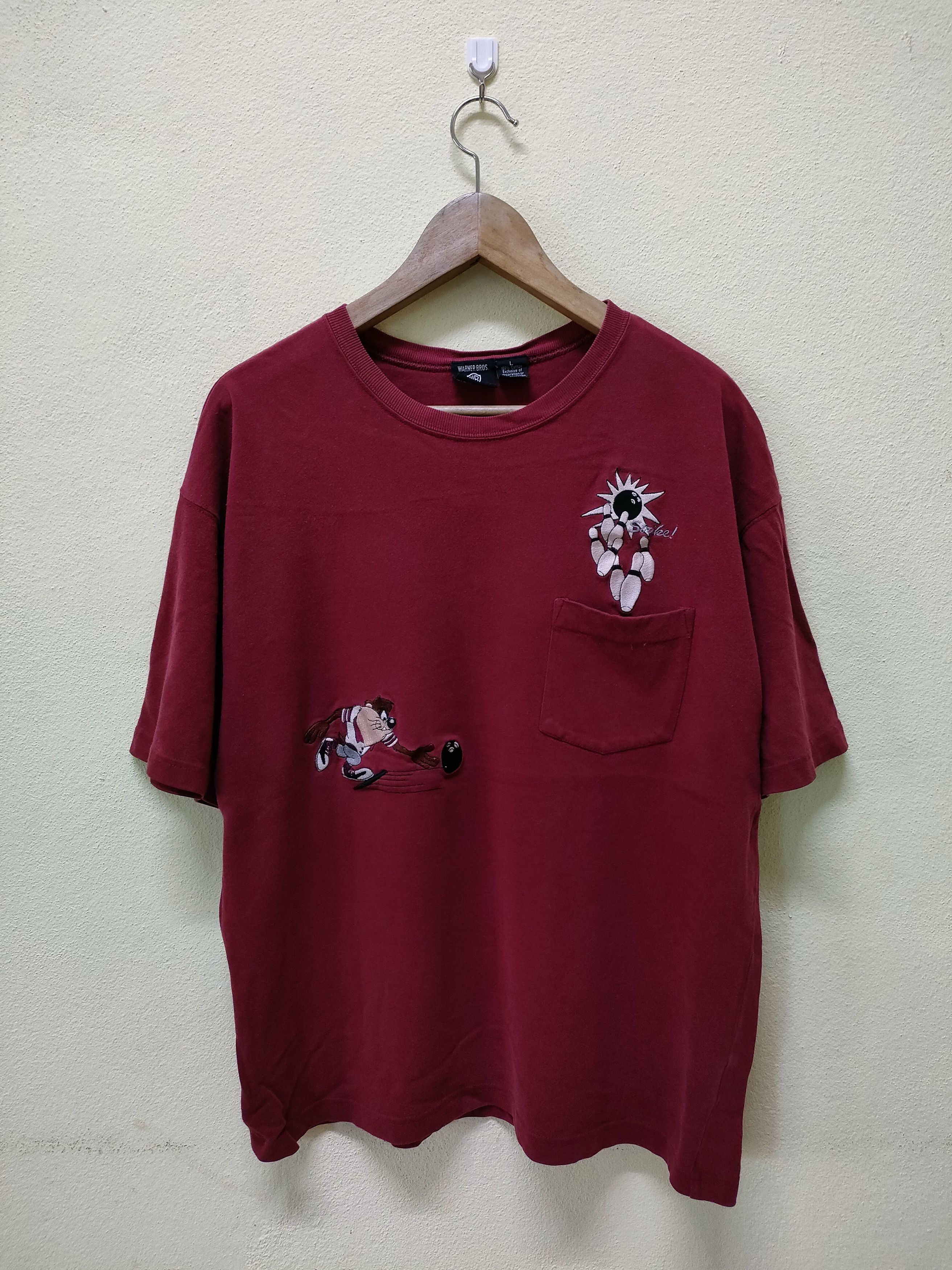 Cartoon Network × Vintage Vintage Warner Bros Tasmania Embroidered T-shirt Size US L / EU 52-54 / 3 - 1 Thumbnail