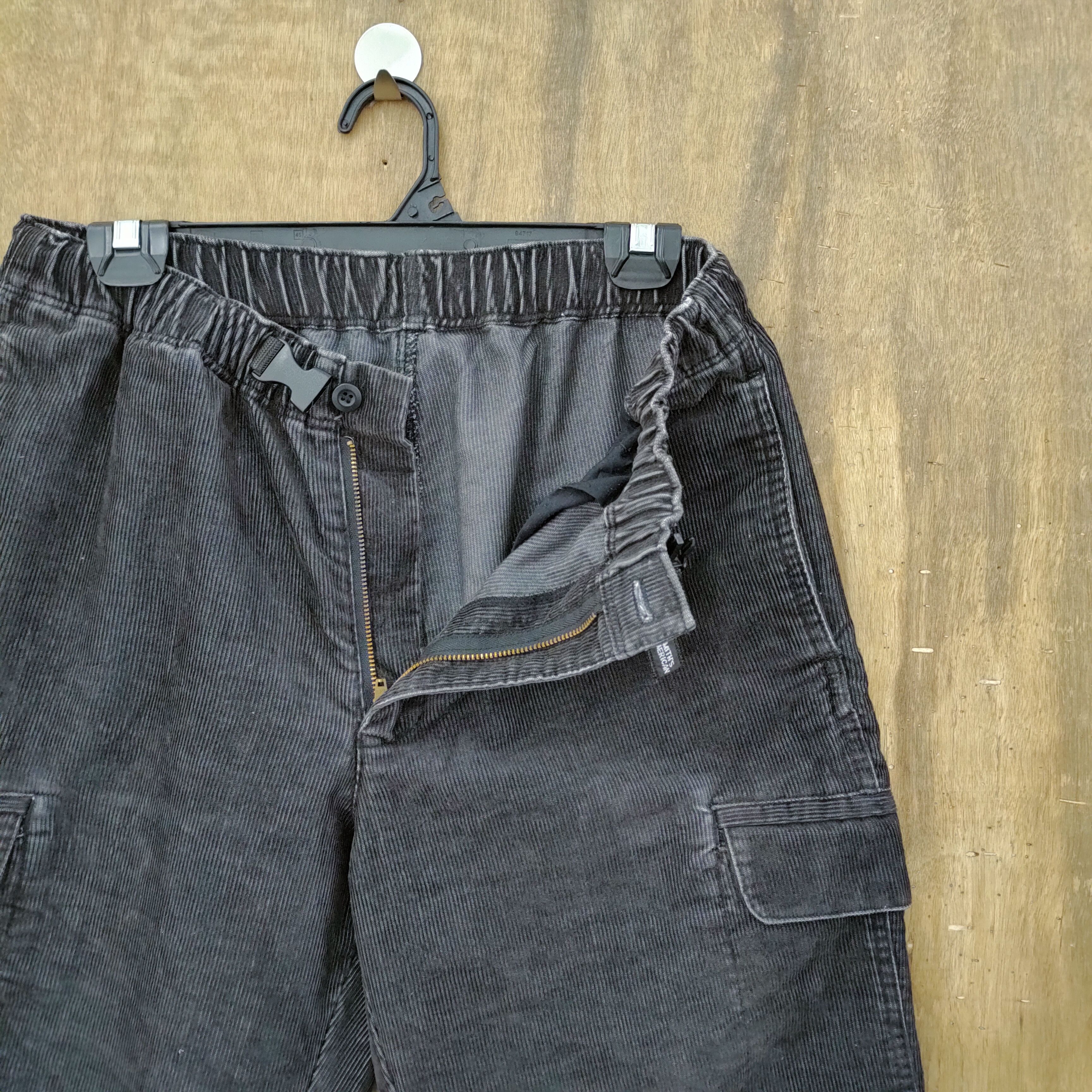 Japanese Brand SMITH BAGGY CORDUROY FADED CARGO PANTS Size US 30 / EU 46 - 5 Thumbnail