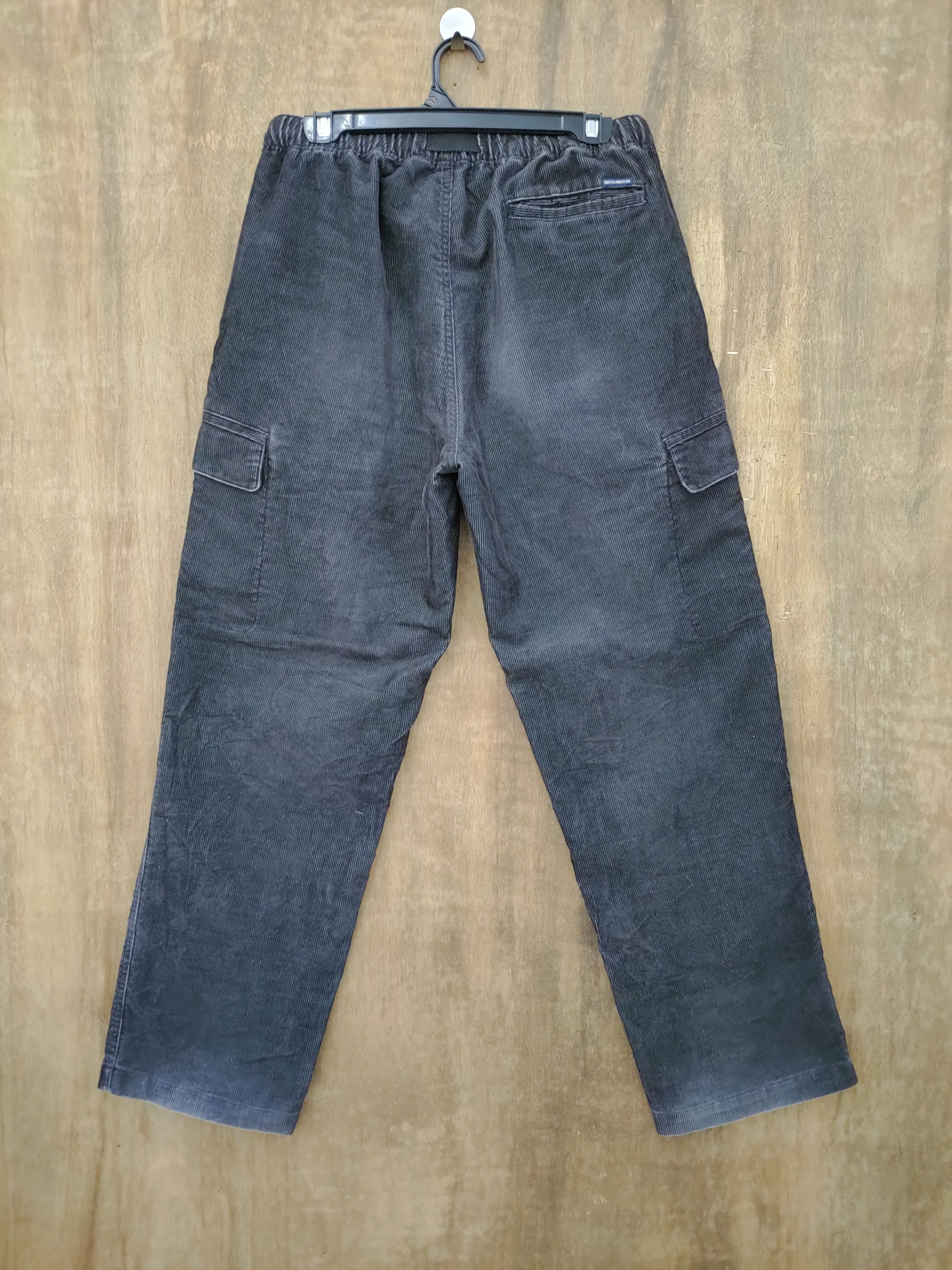 Japanese Brand SMITH BAGGY CORDUROY FADED CARGO PANTS Size US 30 / EU 46 - 6 Thumbnail