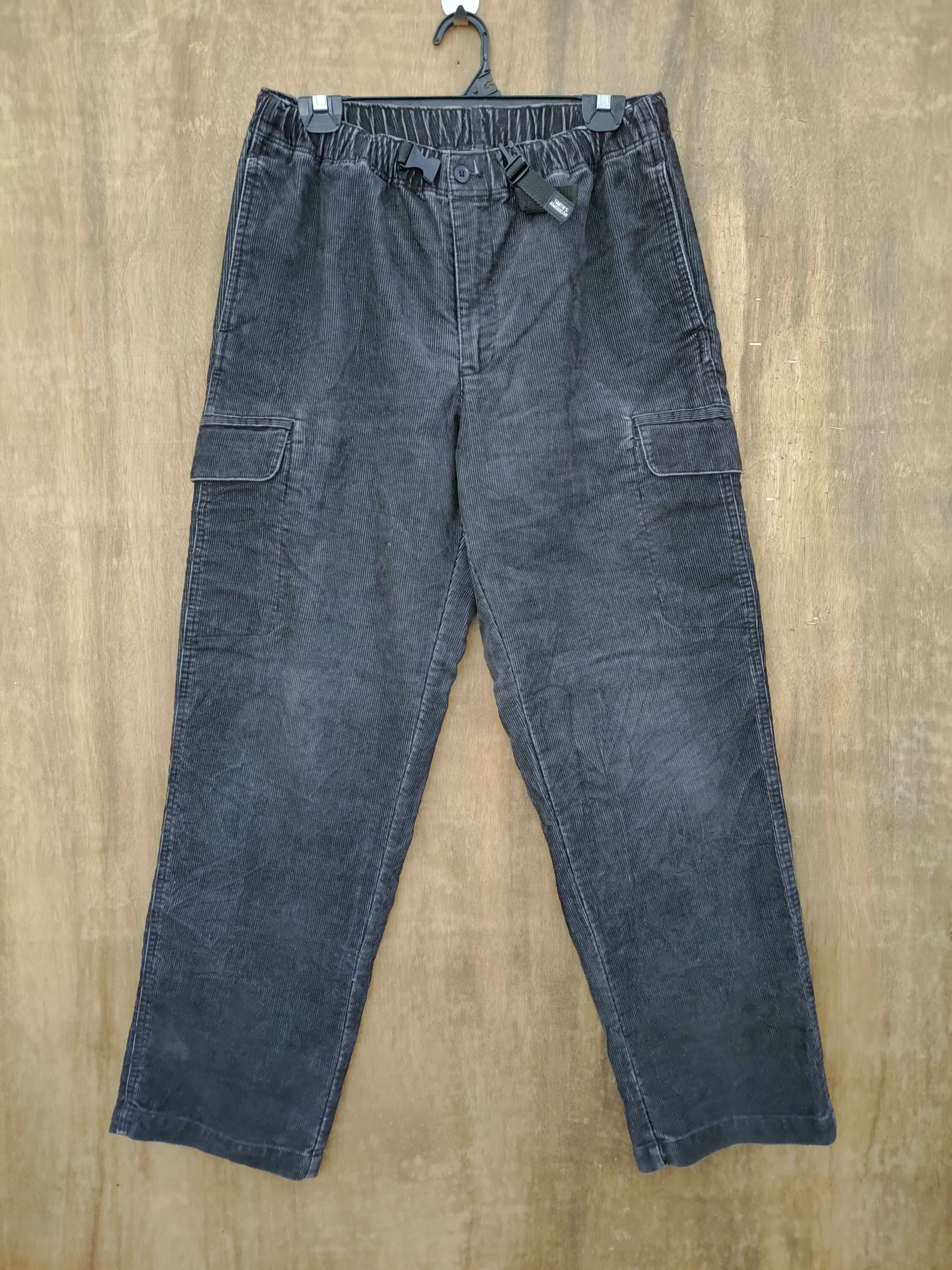 Japanese Brand SMITH BAGGY CORDUROY FADED CARGO PANTS Size US 30 / EU 46 - 1 Thumbnail