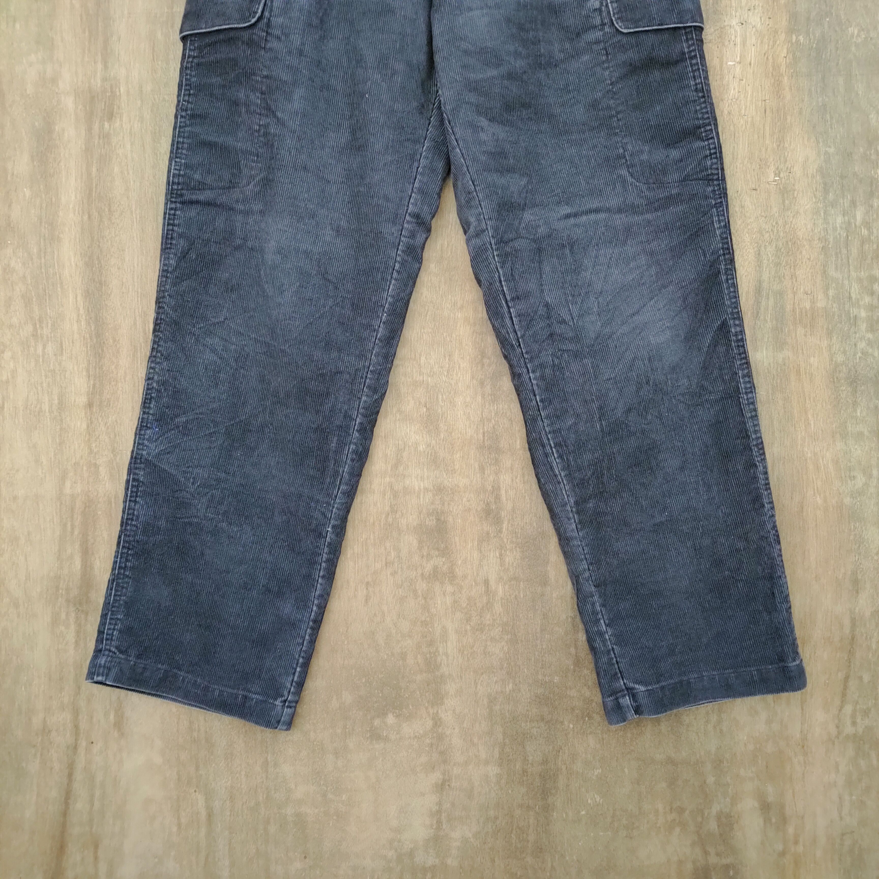 Japanese Brand SMITH BAGGY CORDUROY FADED CARGO PANTS Size US 30 / EU 46 - 3 Thumbnail