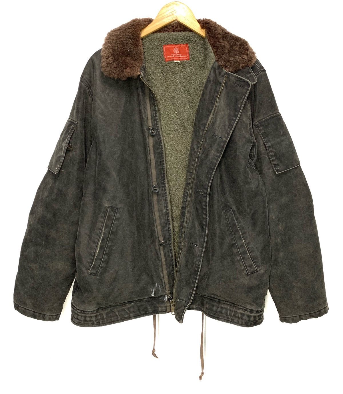 Avirex × Japanese Brand Vintage Avirex Distressed Sherpa Lined Riot Jacket Size US M / EU 48-50 / 2 - 6 Thumbnail