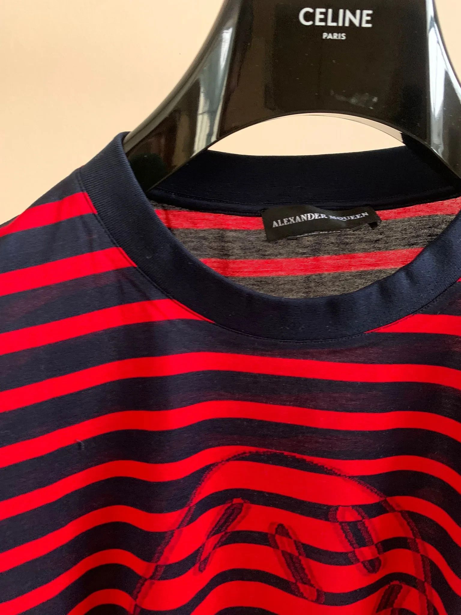 Alexander McQueen Skull Print Tee in Navy & Red Size US M / EU 48-50 / 2 - 4 Thumbnail