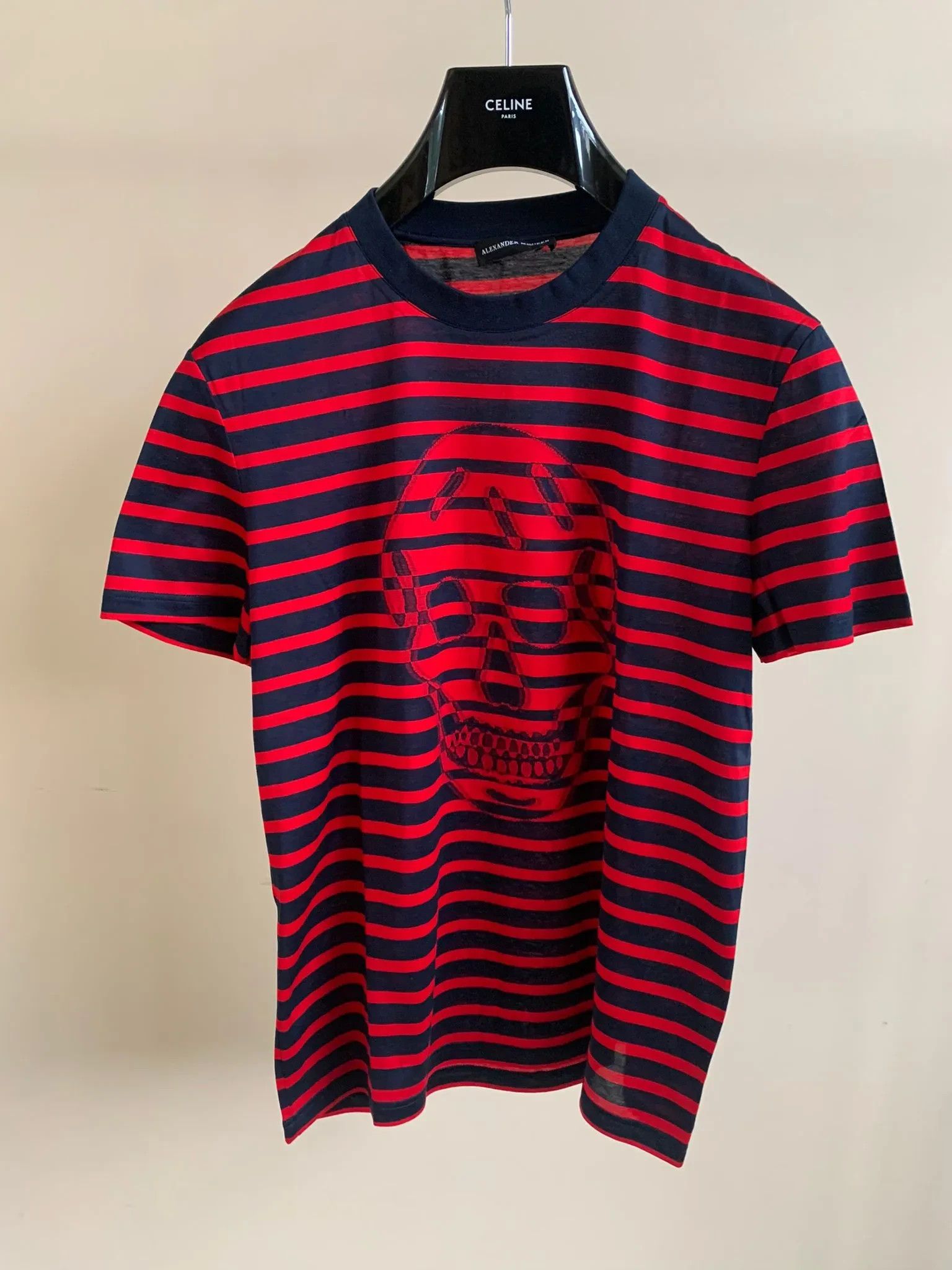 Alexander McQueen Skull Print Tee in Navy & Red Size US M / EU 48-50 / 2 - 1 Thumbnail