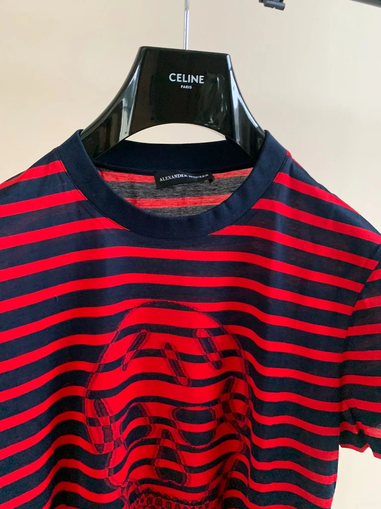 Alexander McQueen Skull Print Tee in Navy & Red Size US M / EU 48-50 / 2 - 3 Thumbnail