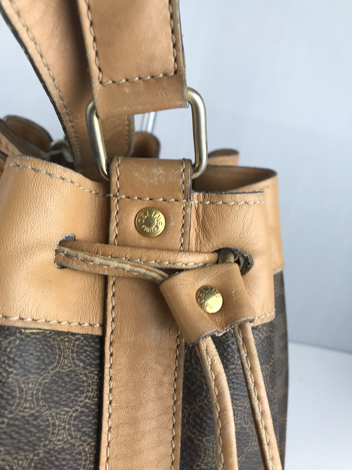 Celine 🔥Rare🔥Authentic Vintage Celine Macadam Bucket Size ONE SIZE - 7 Thumbnail