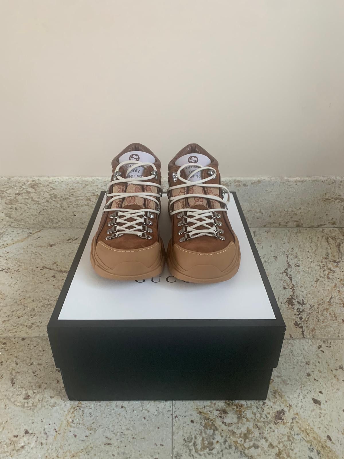 Gucci Monogram Flashtrek Sneakers in Beige Size US 8.5 / EU 41-42 - 9 Thumbnail