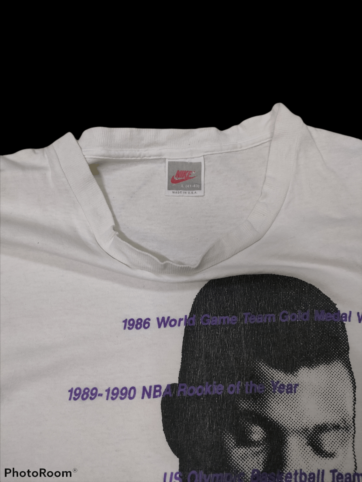 NBA × Nike × Vintage Vintage90s Nike David Robinson T-shirt Size US L / EU 52-54 / 3 - 6 Thumbnail