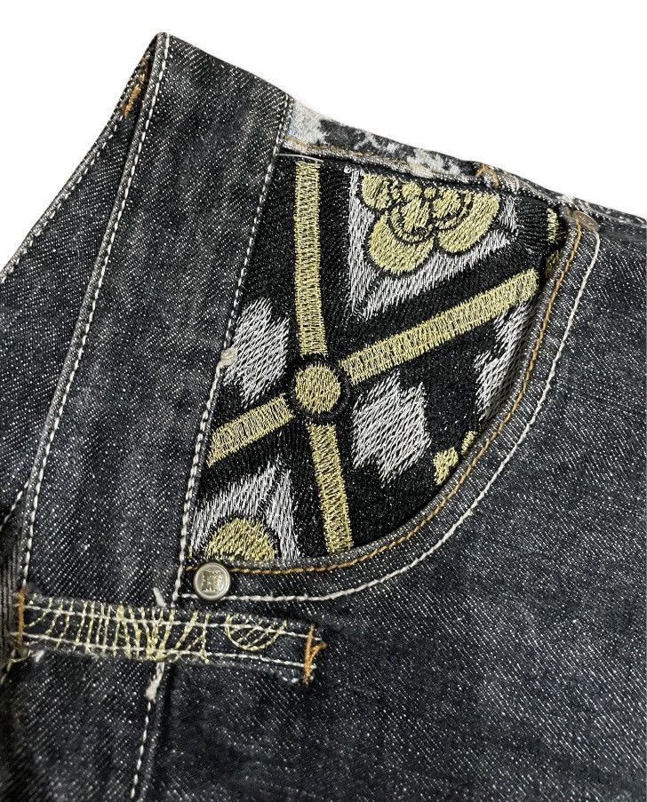 Japanese Brand VTG Japanese Traditional Back Printed Embro Pocket Jeans Size US 34 / EU 50 - 8 Thumbnail