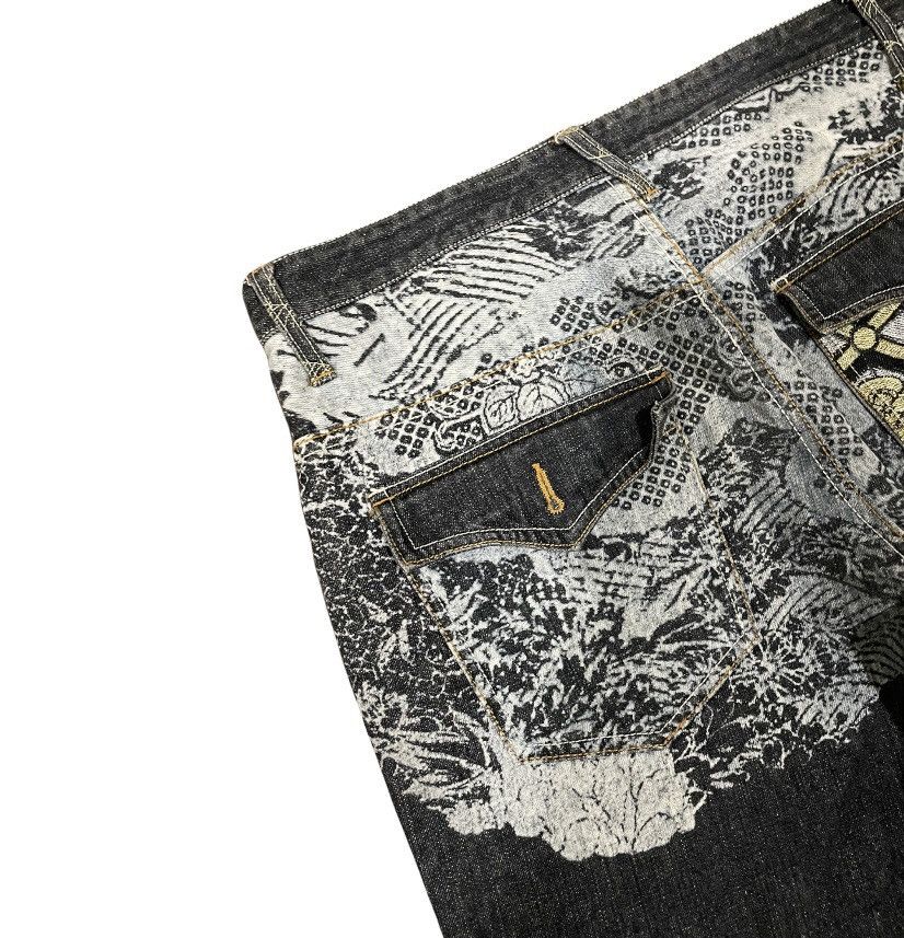 Japanese Brand VTG Japanese Traditional Back Printed Embro Pocket Jeans Size US 34 / EU 50 - 10 Thumbnail