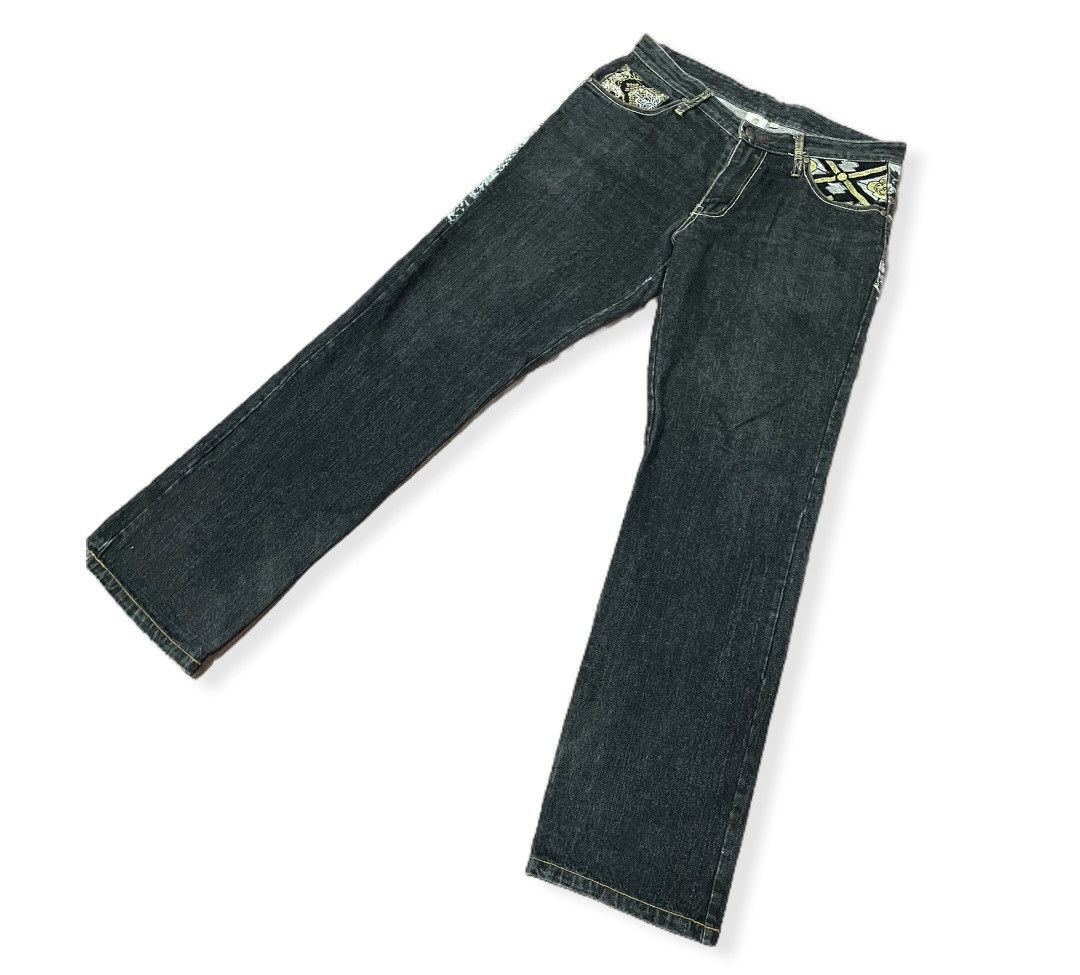Japanese Brand VTG Japanese Traditional Back Printed Embro Pocket Jeans Size US 34 / EU 50 - 5 Thumbnail