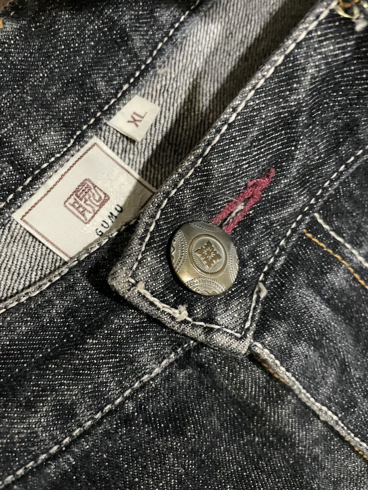 Japanese Brand VTG Japanese Traditional Back Printed Embro Pocket Jeans Size US 34 / EU 50 - 14 Thumbnail