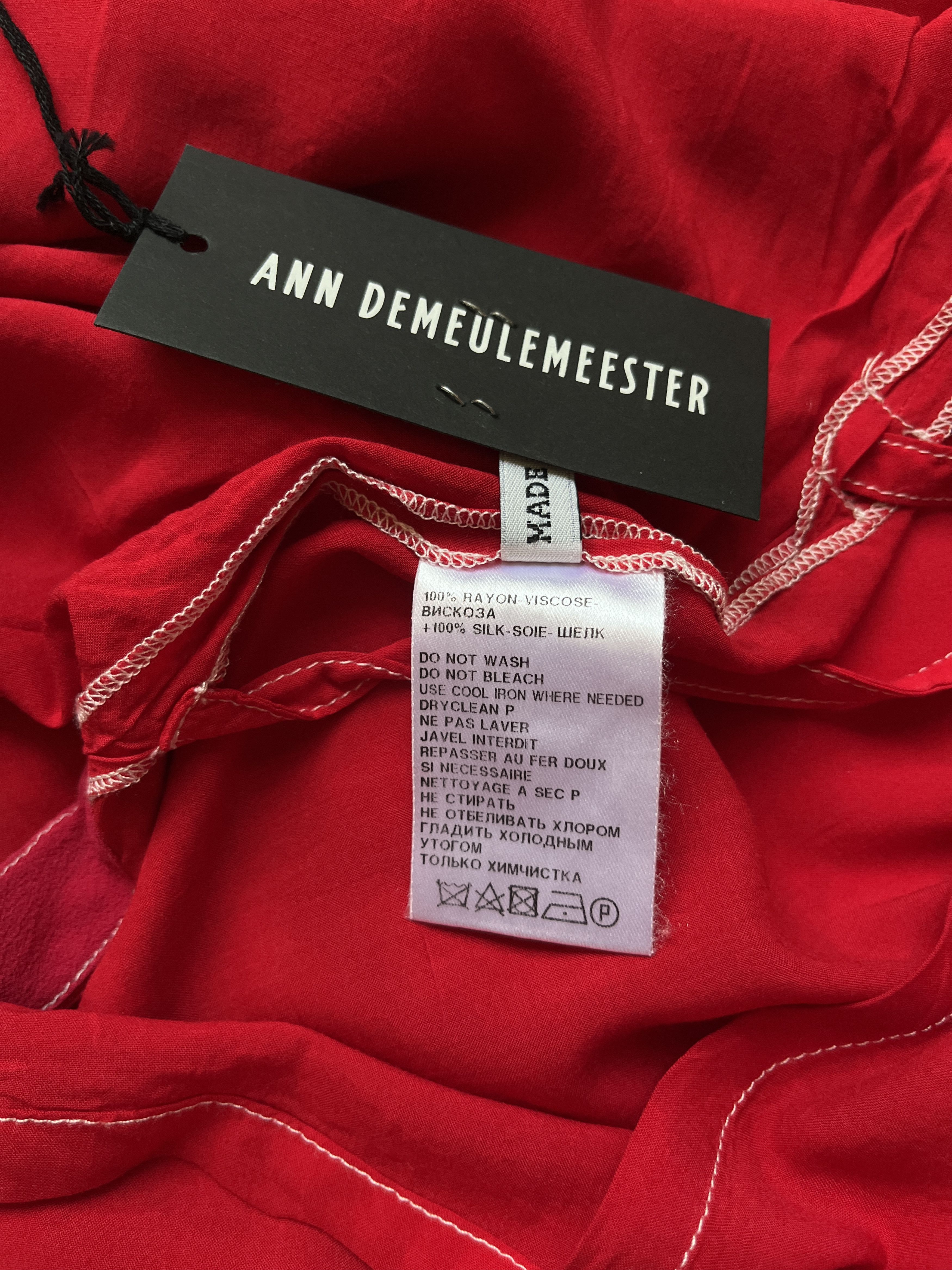 Ann Demeulemeester ⚡️QUICK SALE⚡️Ann Demeulemeester Red Tank Top Size XS / US 0-2 / IT 36-38 - 6 Thumbnail