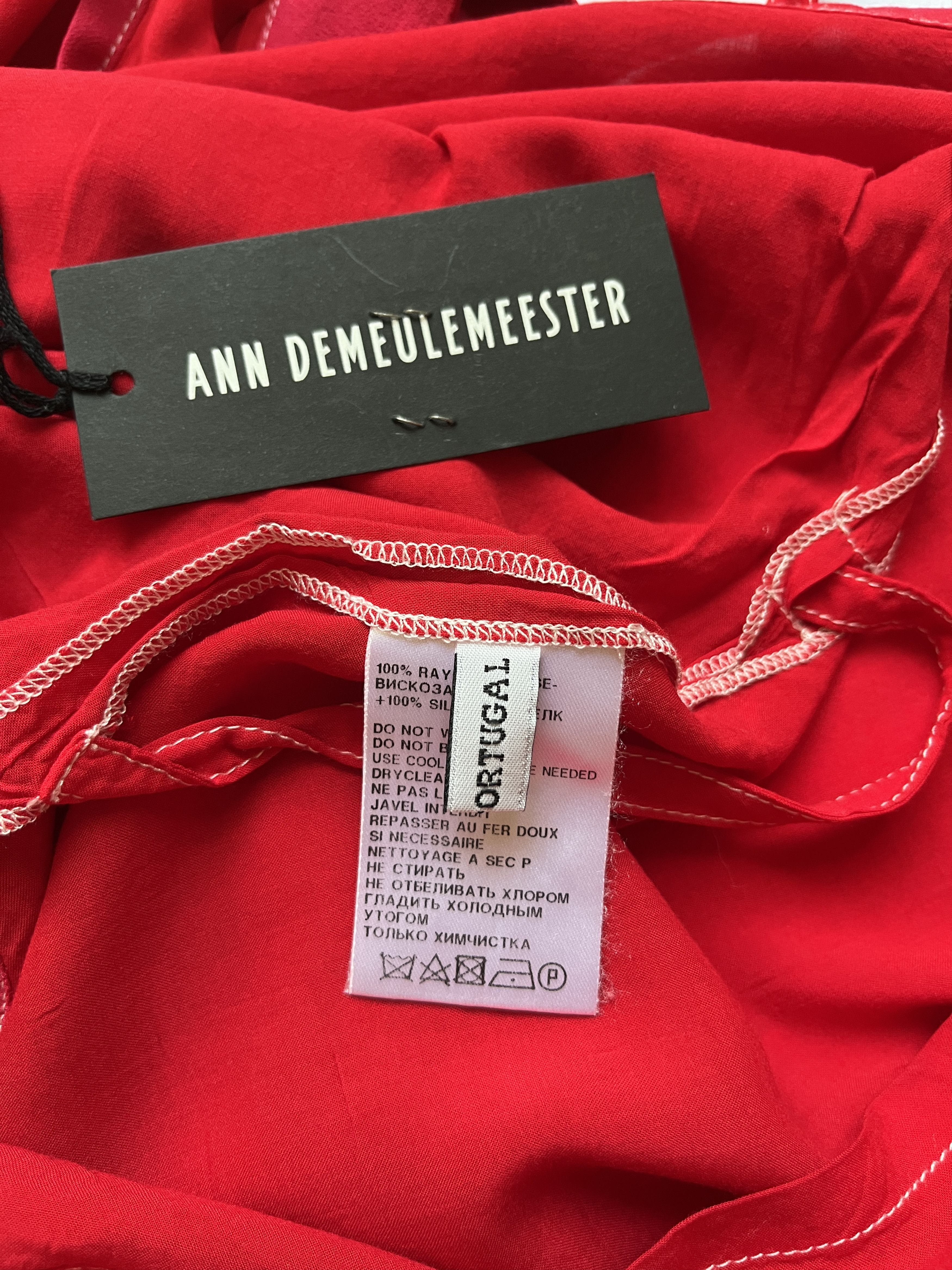 Ann Demeulemeester ⚡️QUICK SALE⚡️Ann Demeulemeester Red Tank Top Size XS / US 0-2 / IT 36-38 - 5 Thumbnail