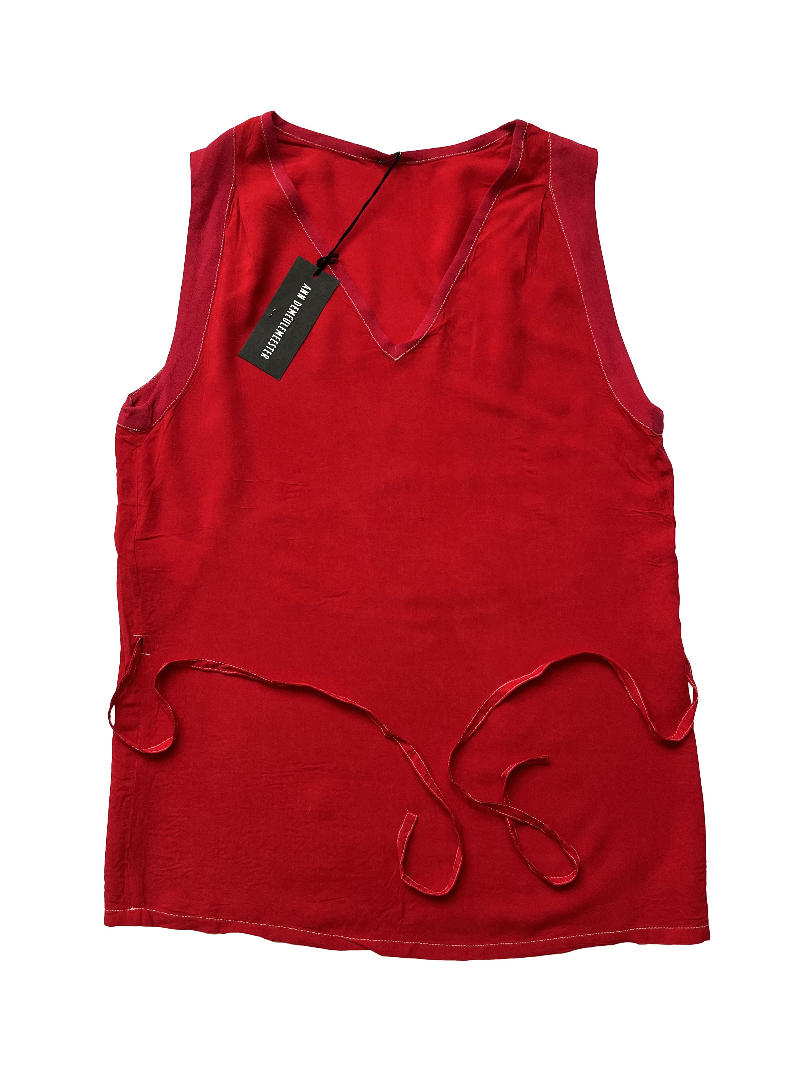 Ann Demeulemeester ⚡️QUICK SALE⚡️Ann Demeulemeester Red Tank Top Size XS / US 0-2 / IT 36-38 - 1 Thumbnail