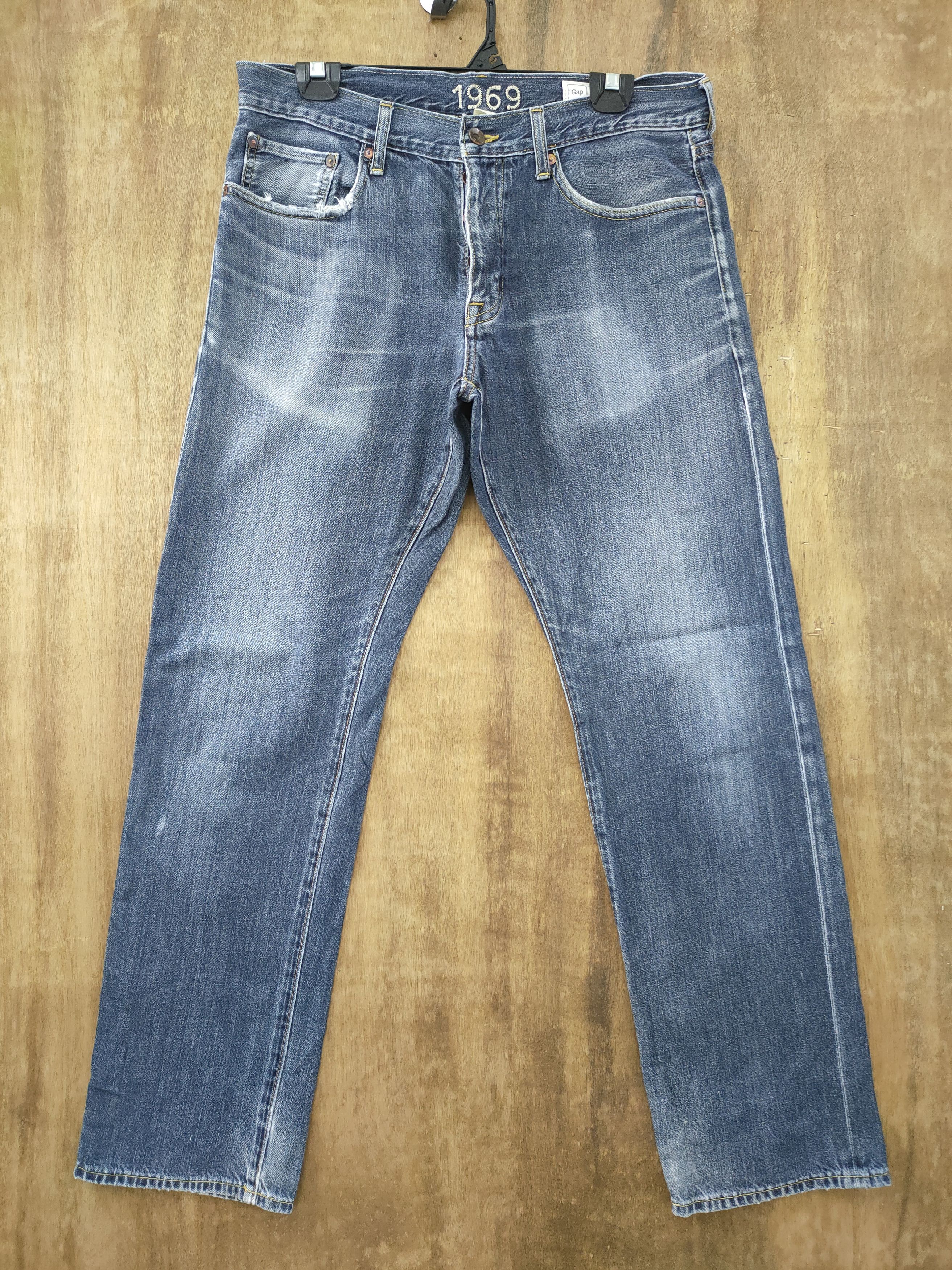 Gap GAP BUTTON FLY FADED DENIM JEANS PANTS 34×32 STRAIGHT Size US 32 / EU 48 - 1 Thumbnail