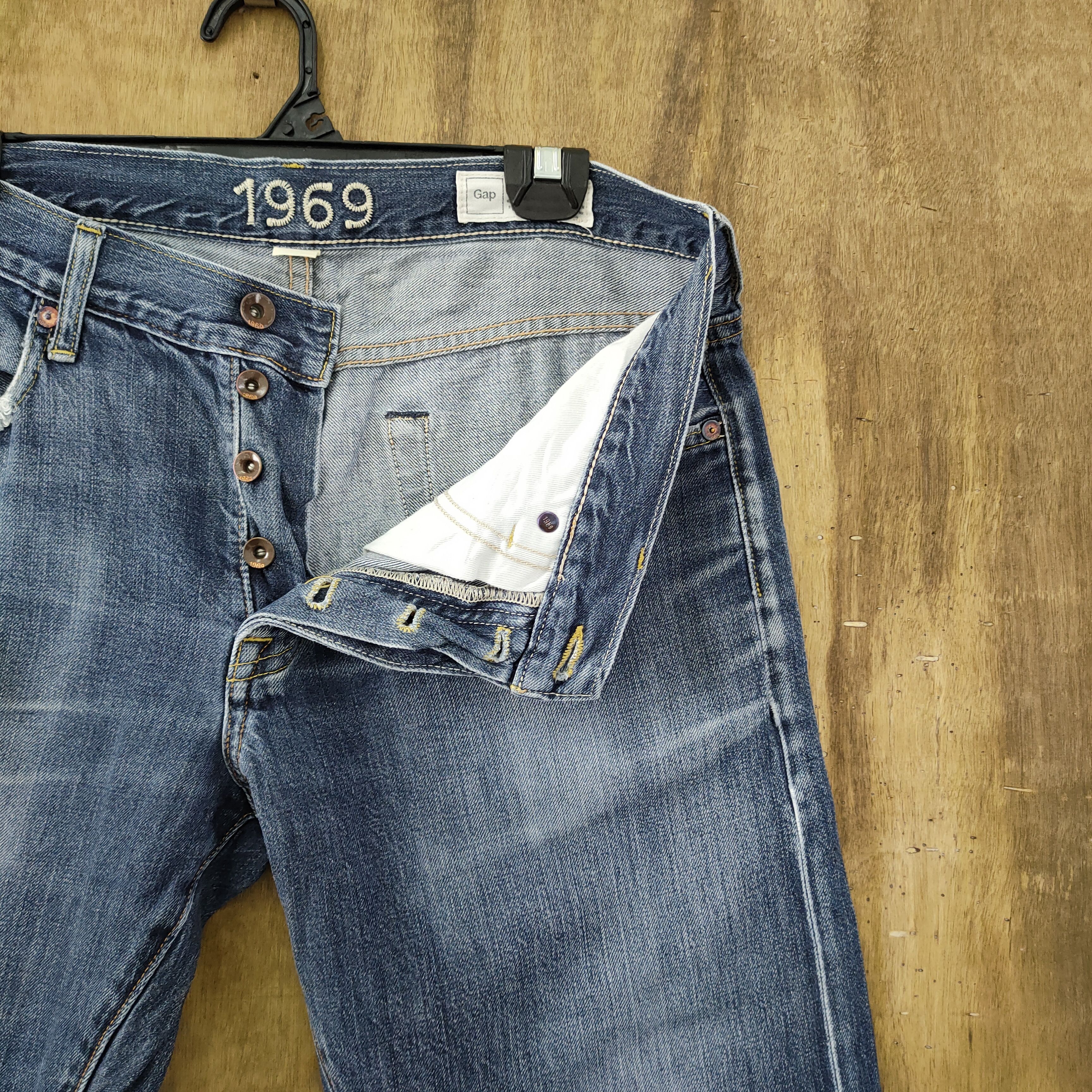 Gap GAP BUTTON FLY FADED DENIM JEANS PANTS 34×32 STRAIGHT Size US 32 / EU 48 - 4 Thumbnail