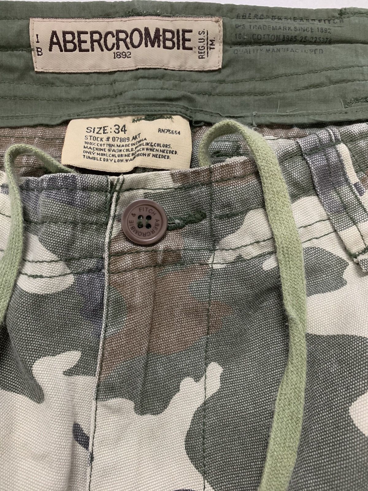 Abercrombie & Fitch × Vintage ABERCROMBIE Parachute Tactical Cargo Pants Size US 34 / EU 50 - 7 Thumbnail