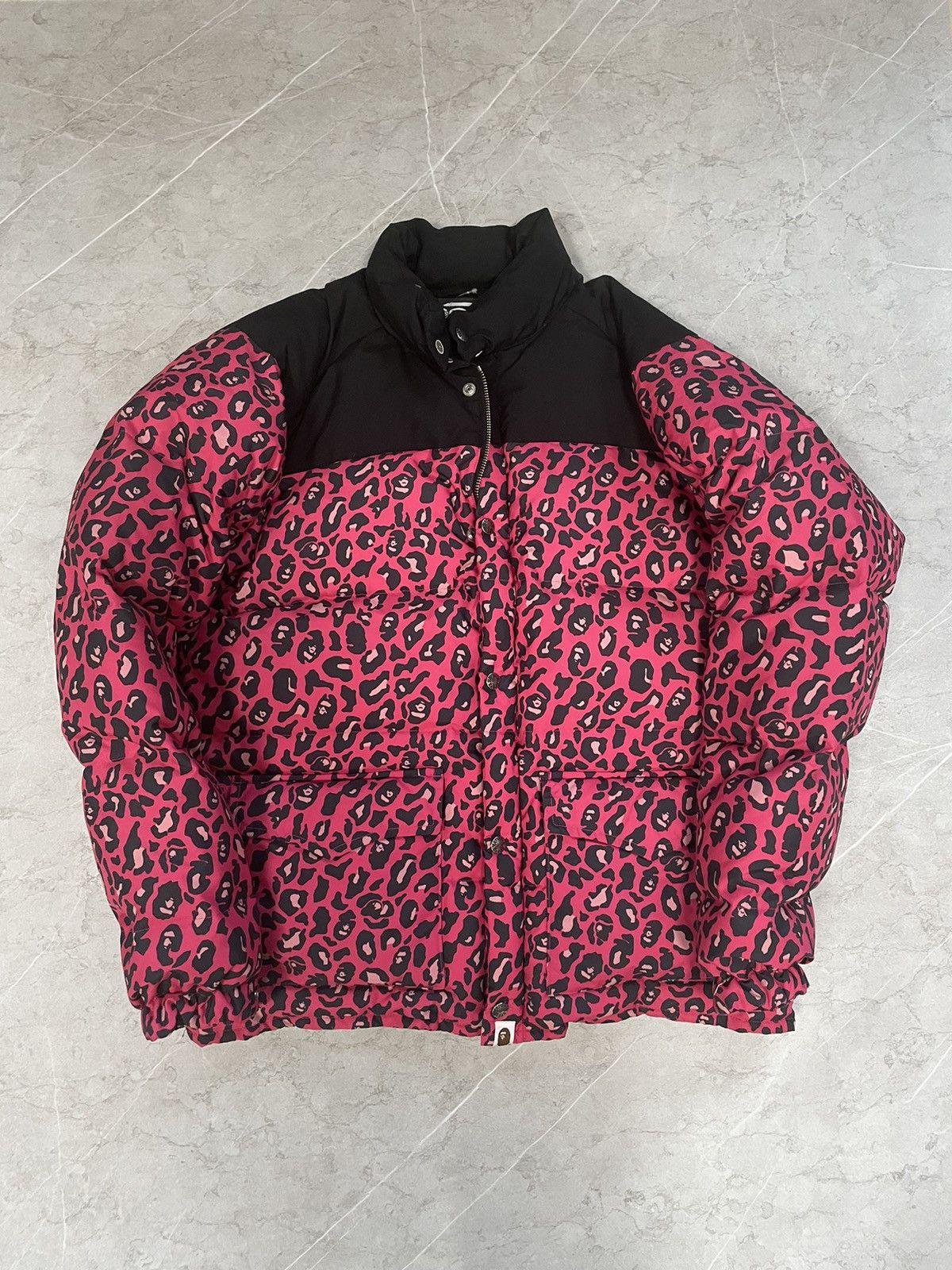 Bape Leopard print down XL | Grailed