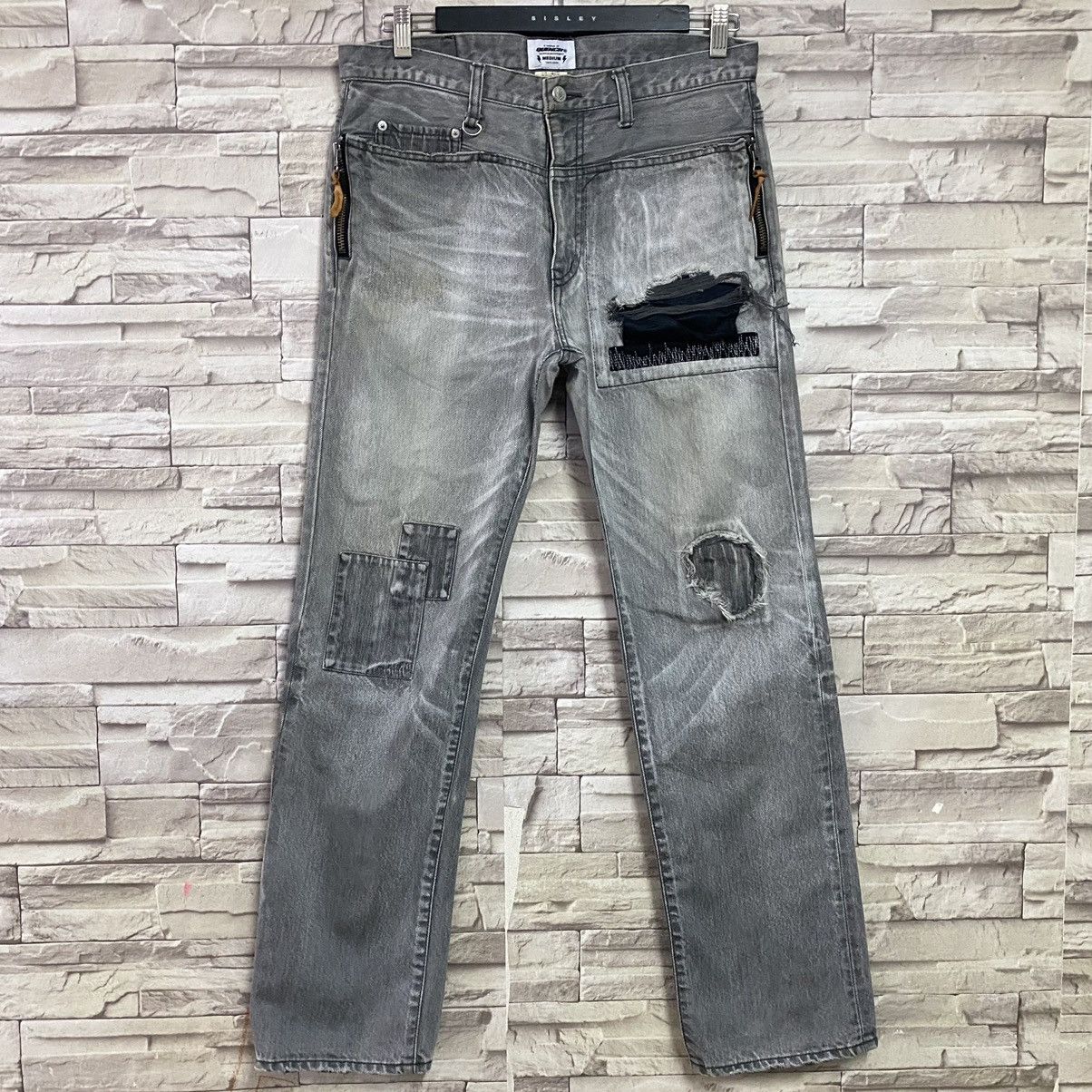 QUENCHLOUD Japanese Brand QUENCH Distressed Patchwork Neighborhood Size US 32 / EU 48 - 3 Thumbnail