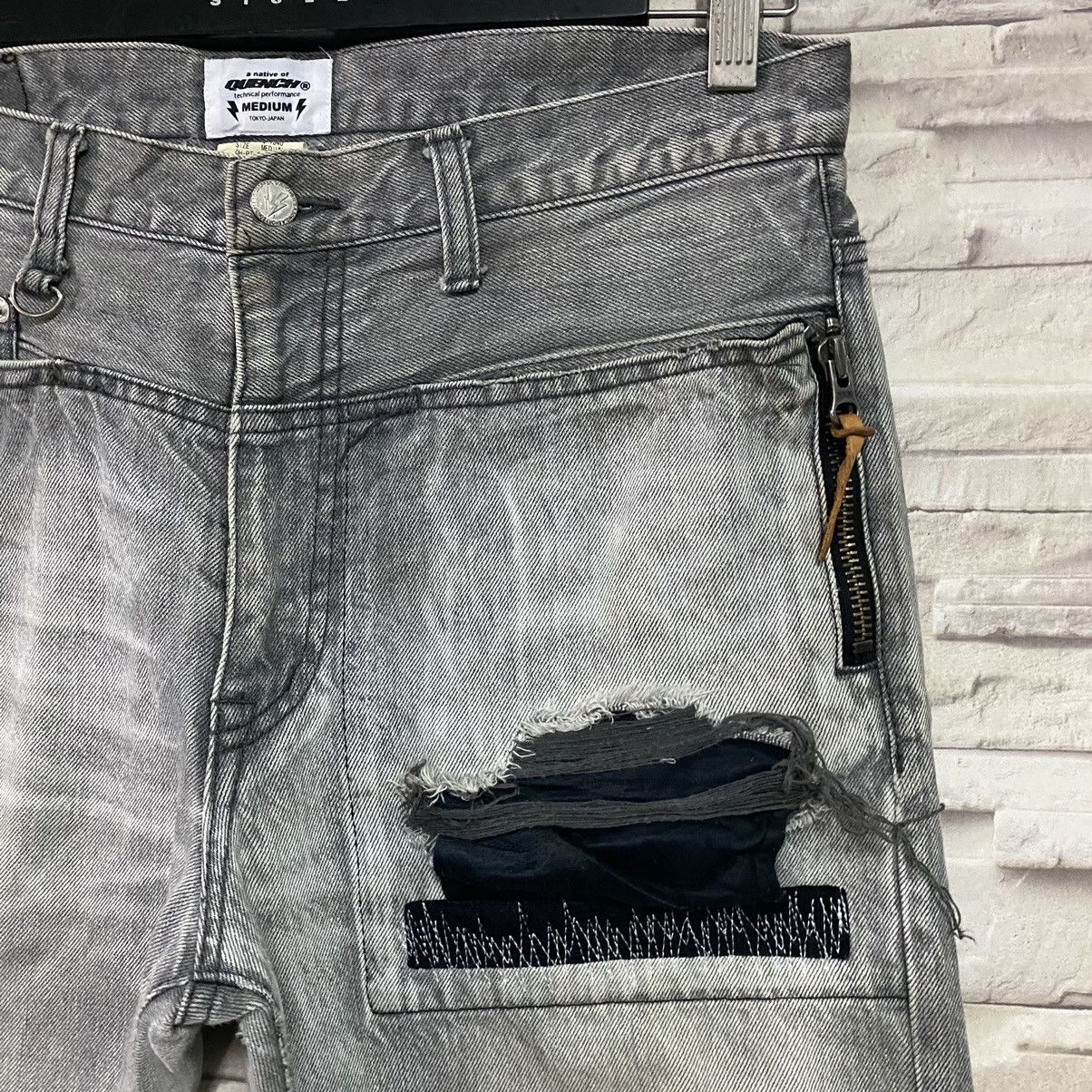 QUENCHLOUD Japanese Brand QUENCH Distressed Patchwork Neighborhood Size US 32 / EU 48 - 6 Thumbnail