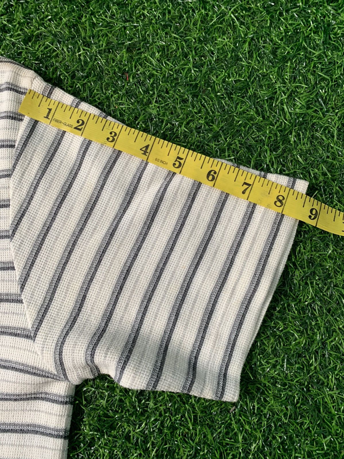 Japanese Brand Kansai Yamamoto Homme Striped Tee Zip Closure Size US S / EU 44-46 / 1 - 7 Thumbnail