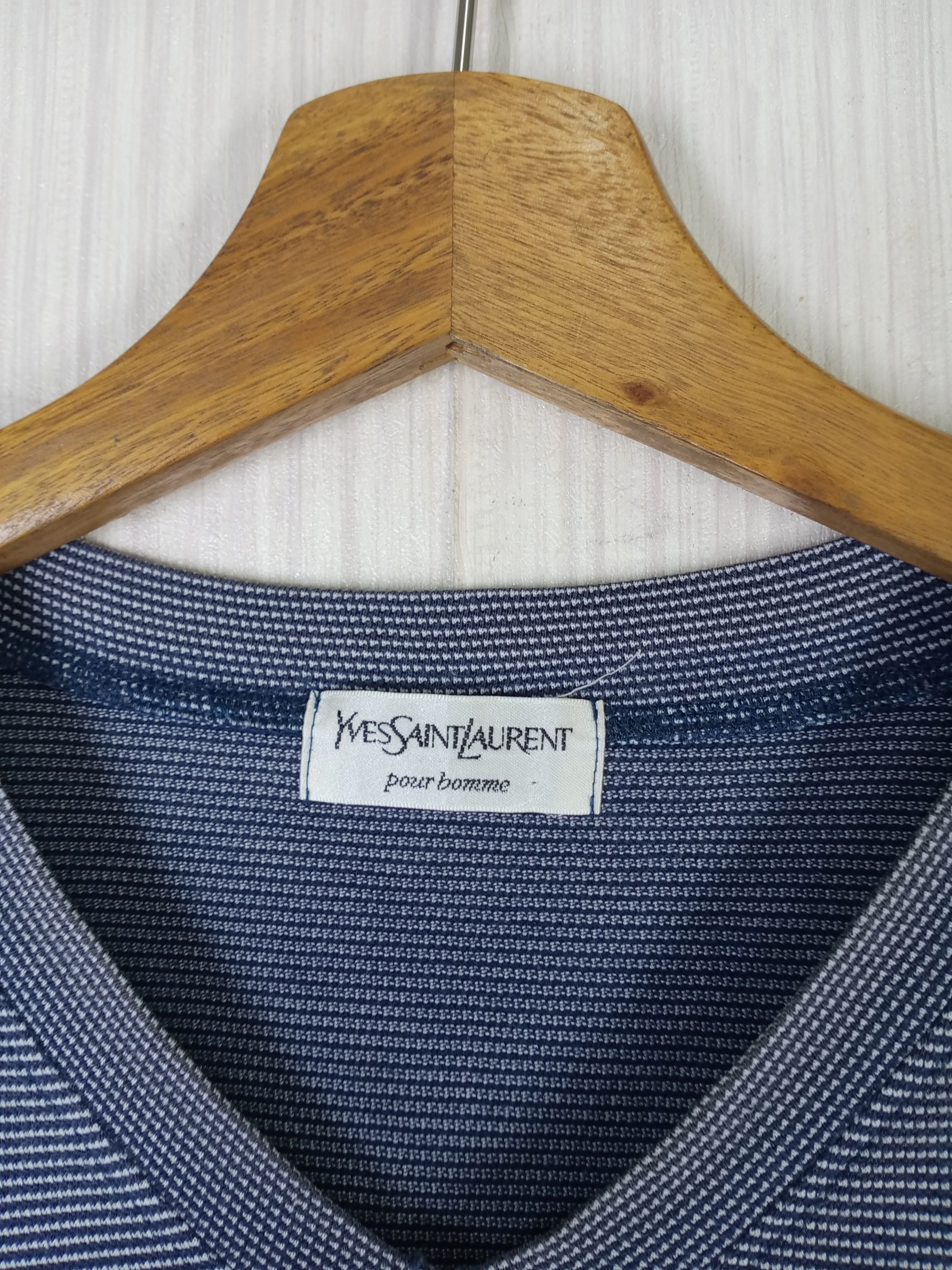 Vintage × Yves Saint Laurent Rare Vintage Striped Yves Saint Laurent YSL Tshirt Size US L / EU 52-54 / 3 - 4 Thumbnail