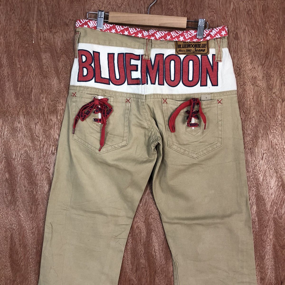Japanese Brand DL Blue Moon blue japan cargo Jeans #c741 Size US 31 - 2 Thumbnail
