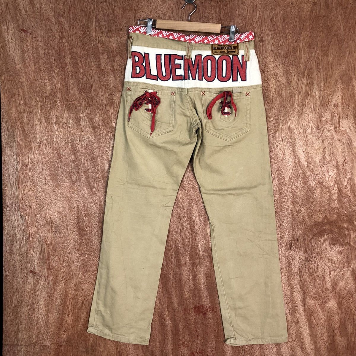 Japanese Brand DL Blue Moon blue japan cargo Jeans #c741 Size US 31 - 1 Thumbnail