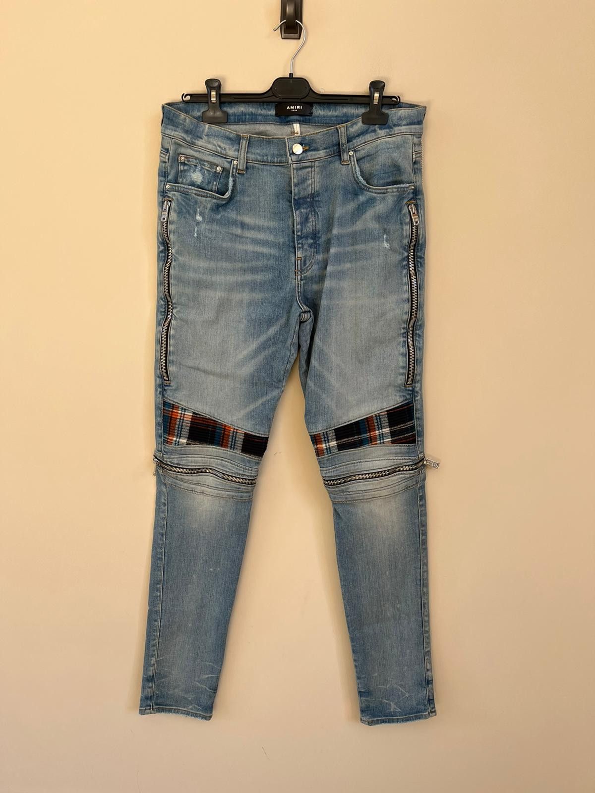 Amiri MX2 Plaid Denim in Clay Indigo Size US 36 / EU 52 - 2 Thumbnail