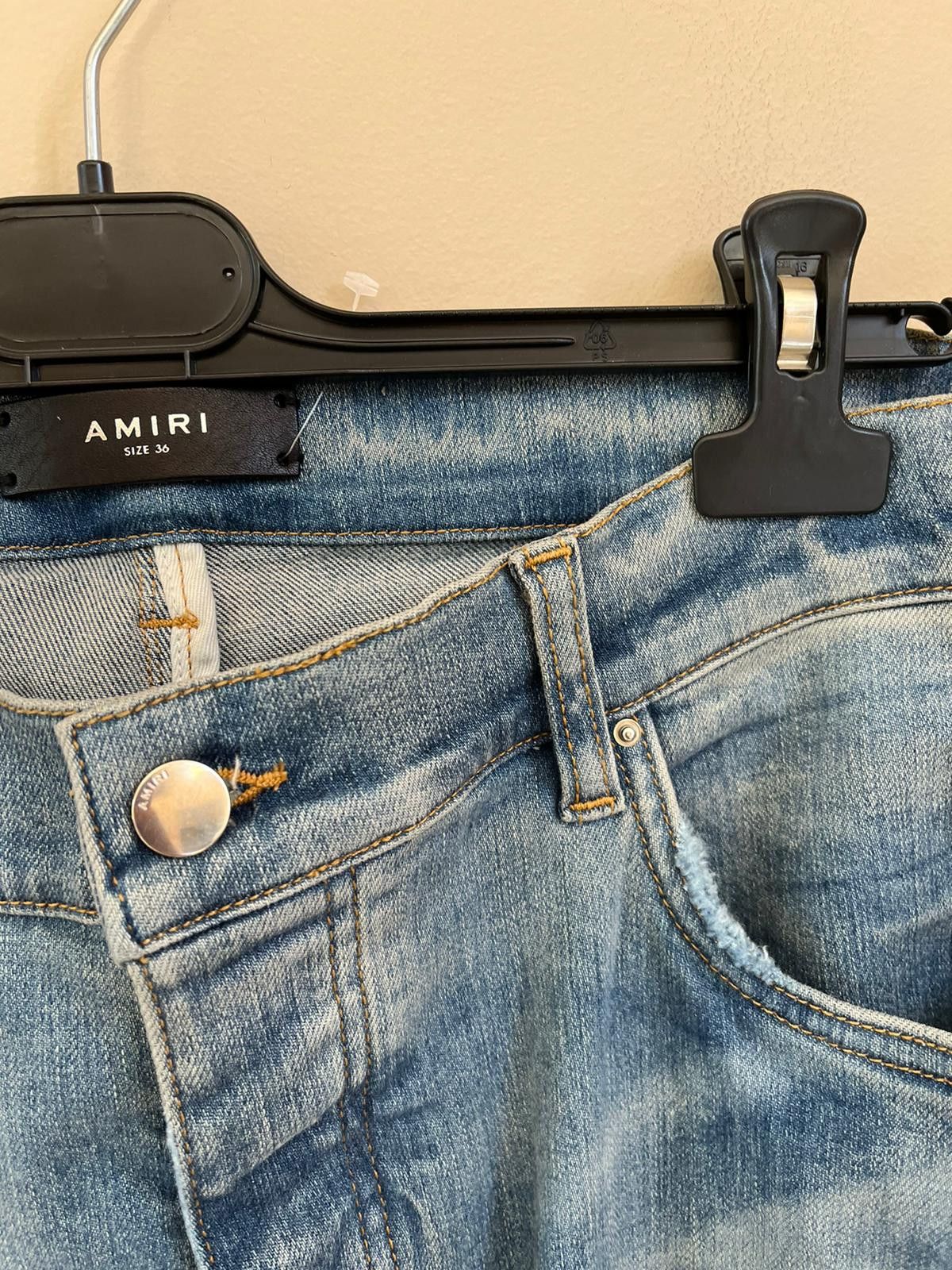 Amiri MX2 Plaid Denim in Clay Indigo Size US 36 / EU 52 - 11 Thumbnail