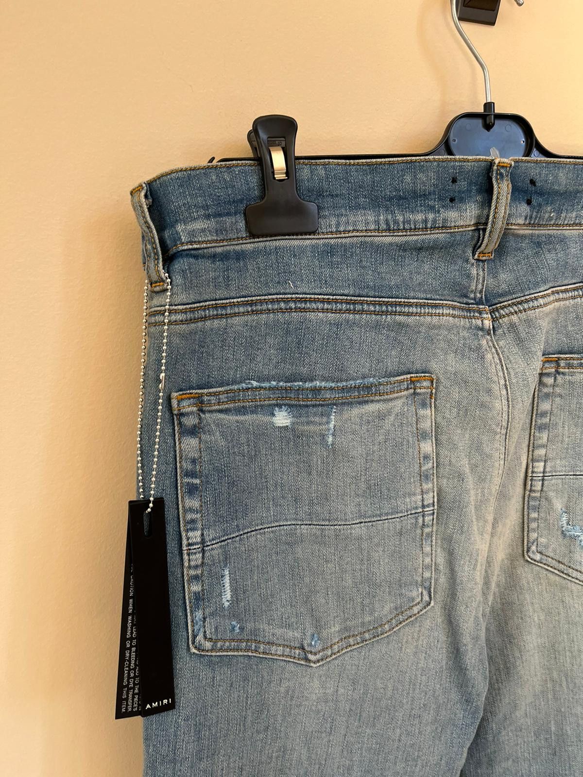 Amiri MX2 Plaid Denim in Clay Indigo Size US 36 / EU 52 - 15 Thumbnail