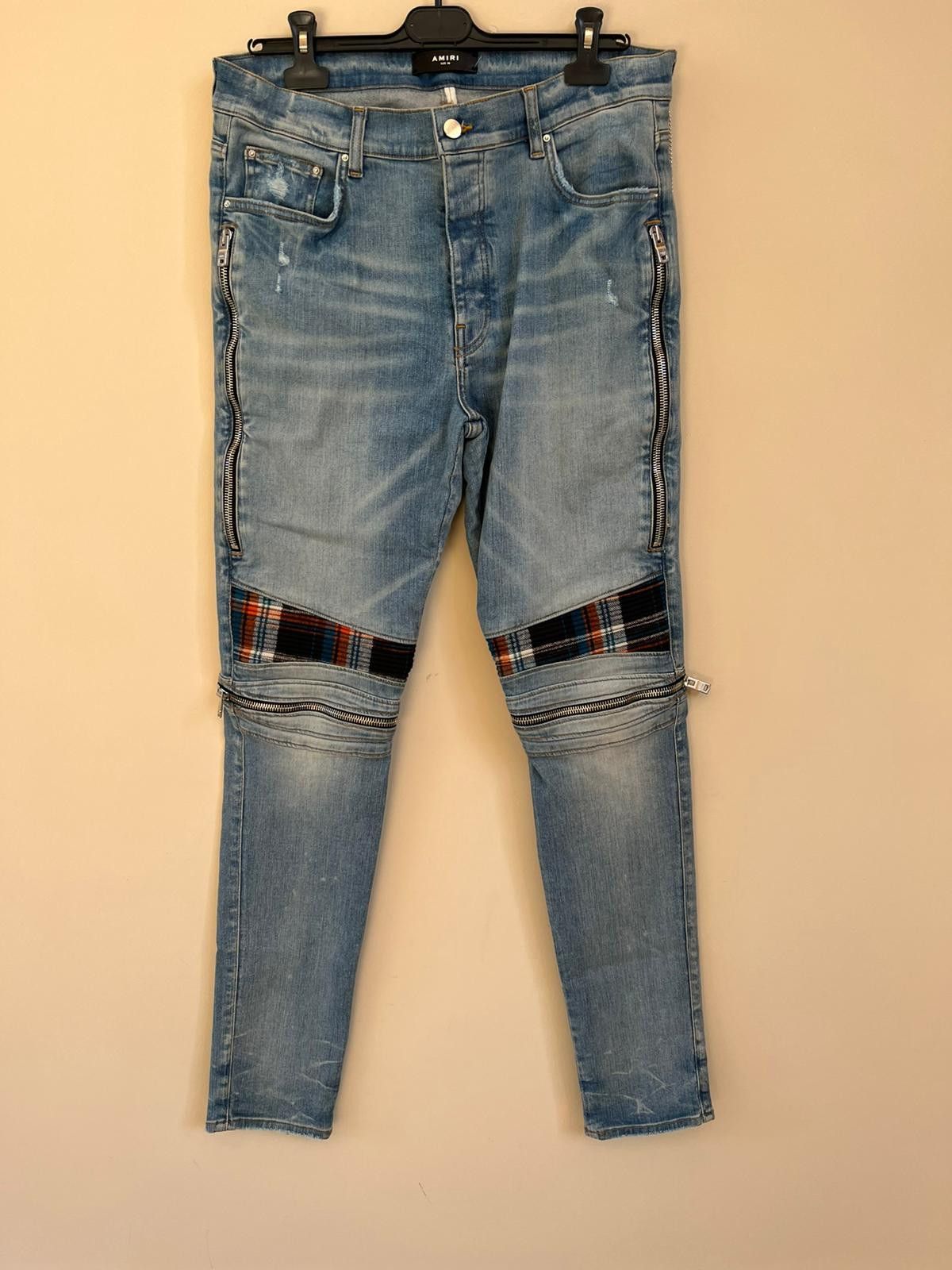 Amiri MX2 Plaid Denim in Clay Indigo Size US 36 / EU 52 - 4 Thumbnail