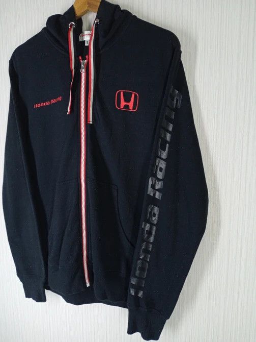 Honda Rare Vintage Honda Racing Zipper Hoodie Sweatshirt Size US M / EU 48-50 / 2 - 1 Thumbnail