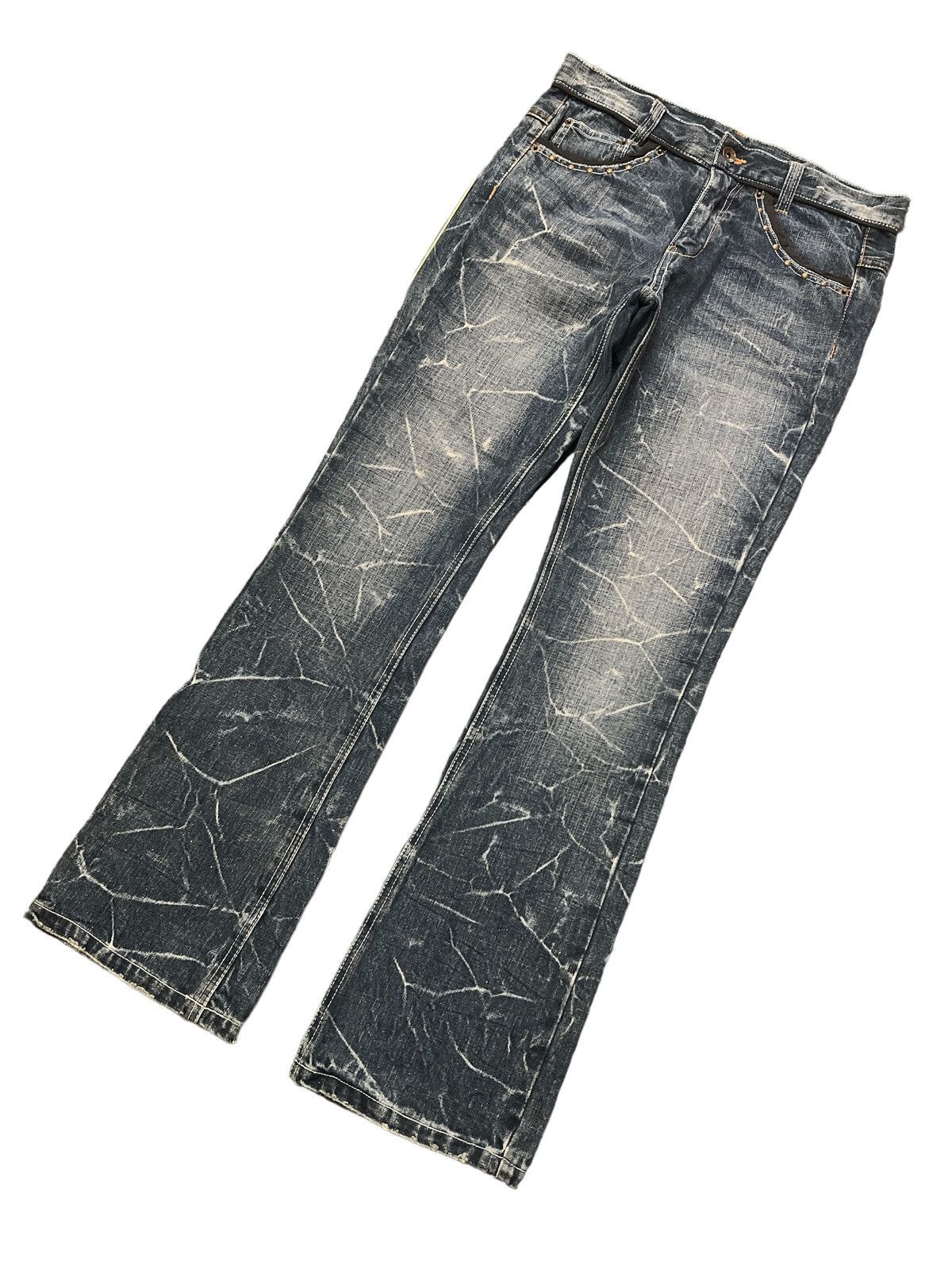 Japanese Brand FLARED💥BEACH SOUND DISTRESSED DENIM PANT Size US 30 / EU 46 - 5 Thumbnail