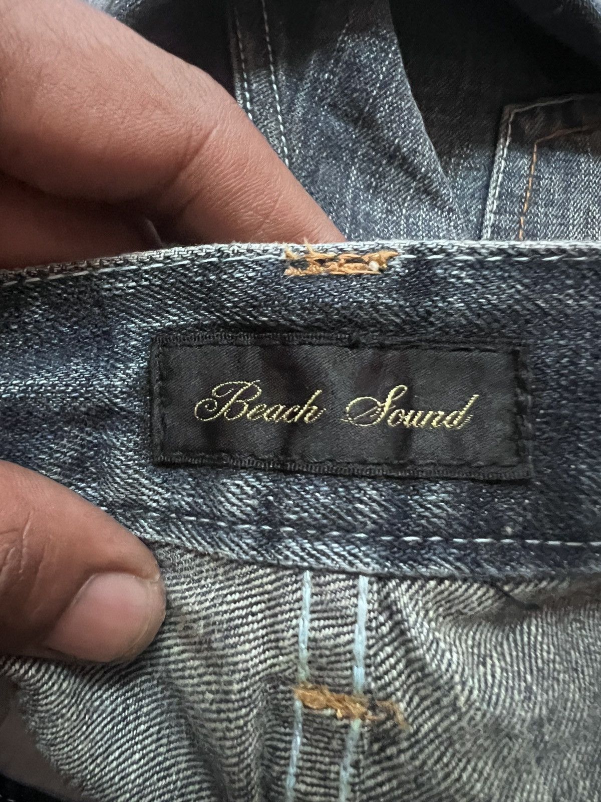 Japanese Brand FLARED💥BEACH SOUND DISTRESSED DENIM PANT Size US 30 / EU 46 - 8 Thumbnail