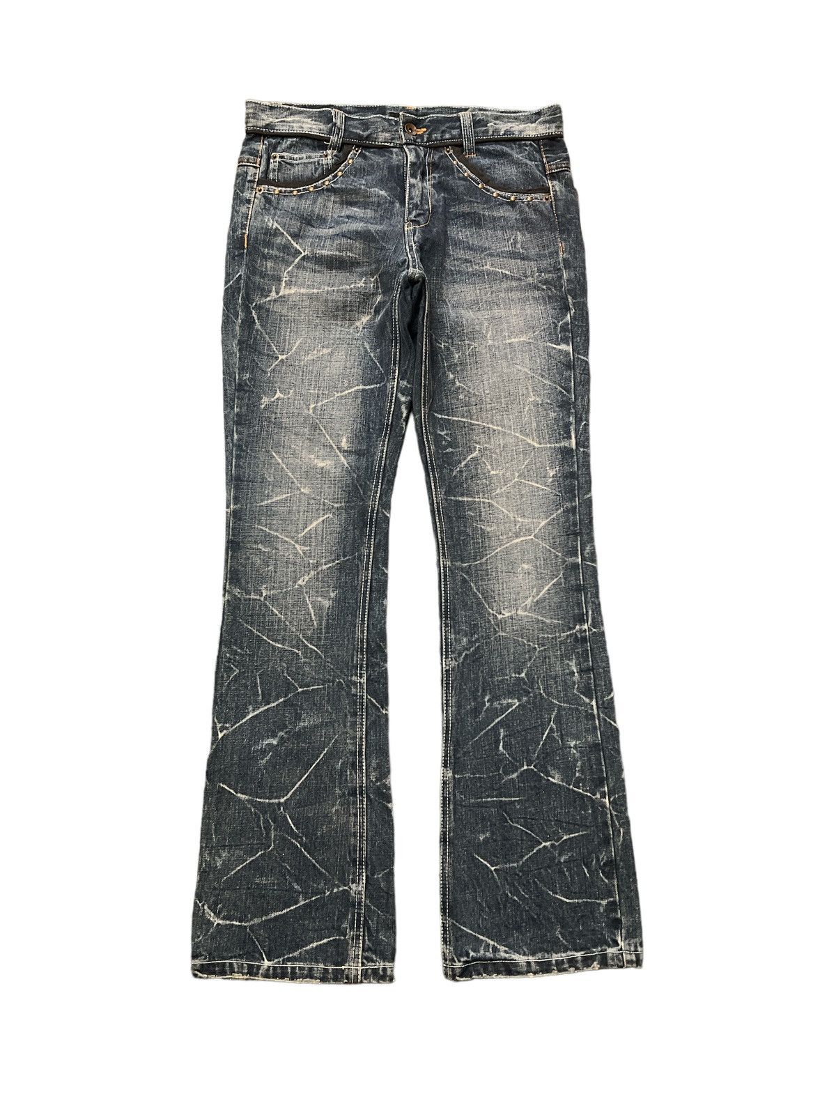 Japanese Brand FLARED💥BEACH SOUND DISTRESSED DENIM PANT Size US 30 / EU 46 - 1 Thumbnail