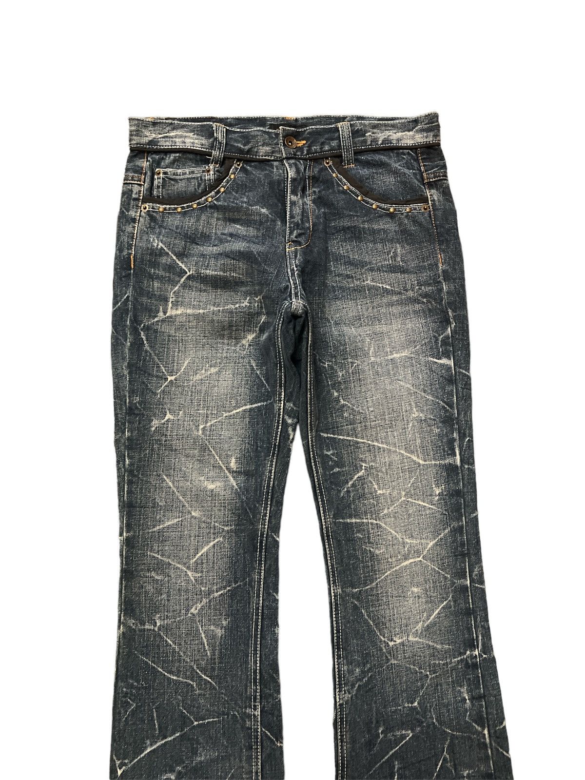 Japanese Brand FLARED💥BEACH SOUND DISTRESSED DENIM PANT Size US 30 / EU 46 - 3 Thumbnail