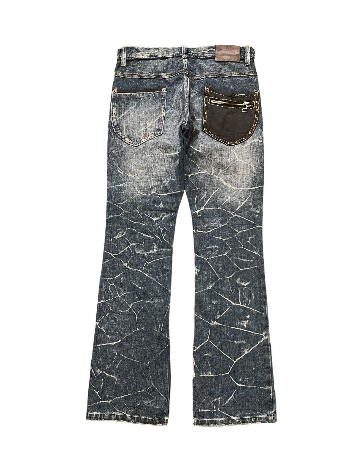Japanese Brand FLARED💥BEACH SOUND DISTRESSED DENIM PANT Size US 30 / EU 46 - 6 Thumbnail