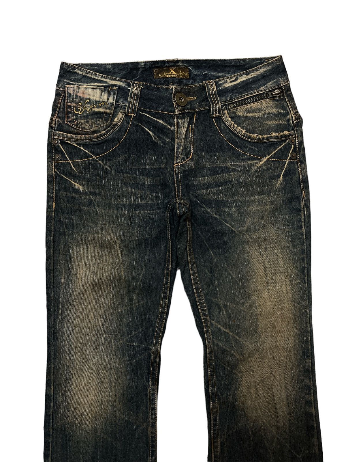 Japanese Brand RUSTY🔥XFIRM DISTRESSED DENIM PANT Size US 30 / EU 46 - 2 Thumbnail