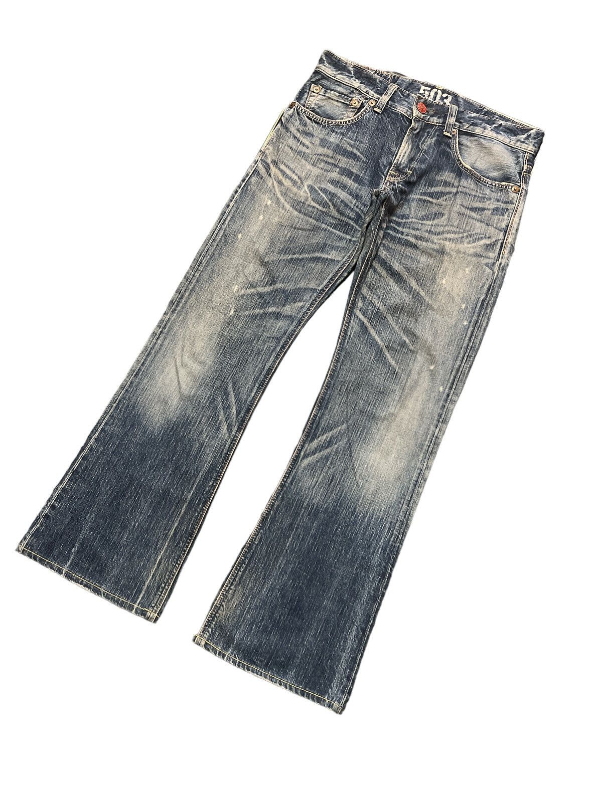 Japanese Brand FLARED💥EDWIN 503 DISTRESSED DENIM PANT Size US 30 / EU 46 - 5 Thumbnail