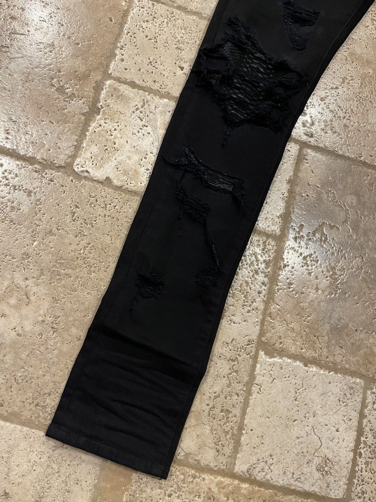 Amiri Mike Amiri AW16 OG Snakeskin Black Denim Jeans RARE Size US 33 - 6 Thumbnail