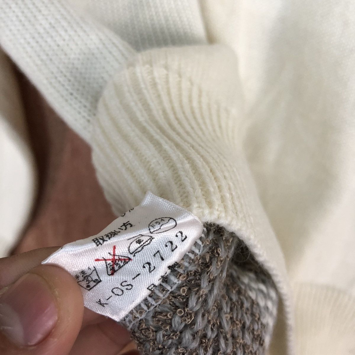 Vintage DL Erina Cream cat animal Aran Isles Knitwear #c727 Size M / US 6-8 / IT 42-44 - 15 Thumbnail