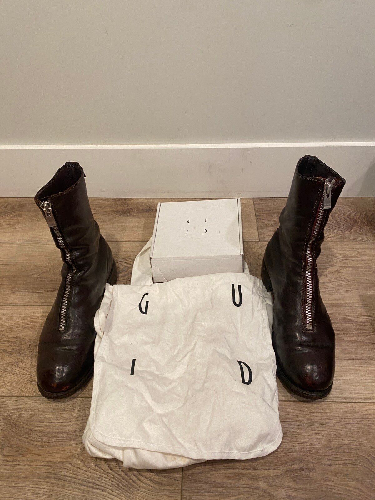 Pre-owned Guidi Pl2 Shoes In White