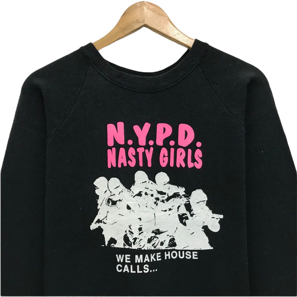 Japanese Brand × Vintage Vintage NYPD Nasty Girls Sweatshirt Pullover Jumper Size US M / EU 48-50 / 2 - 2 Thumbnail