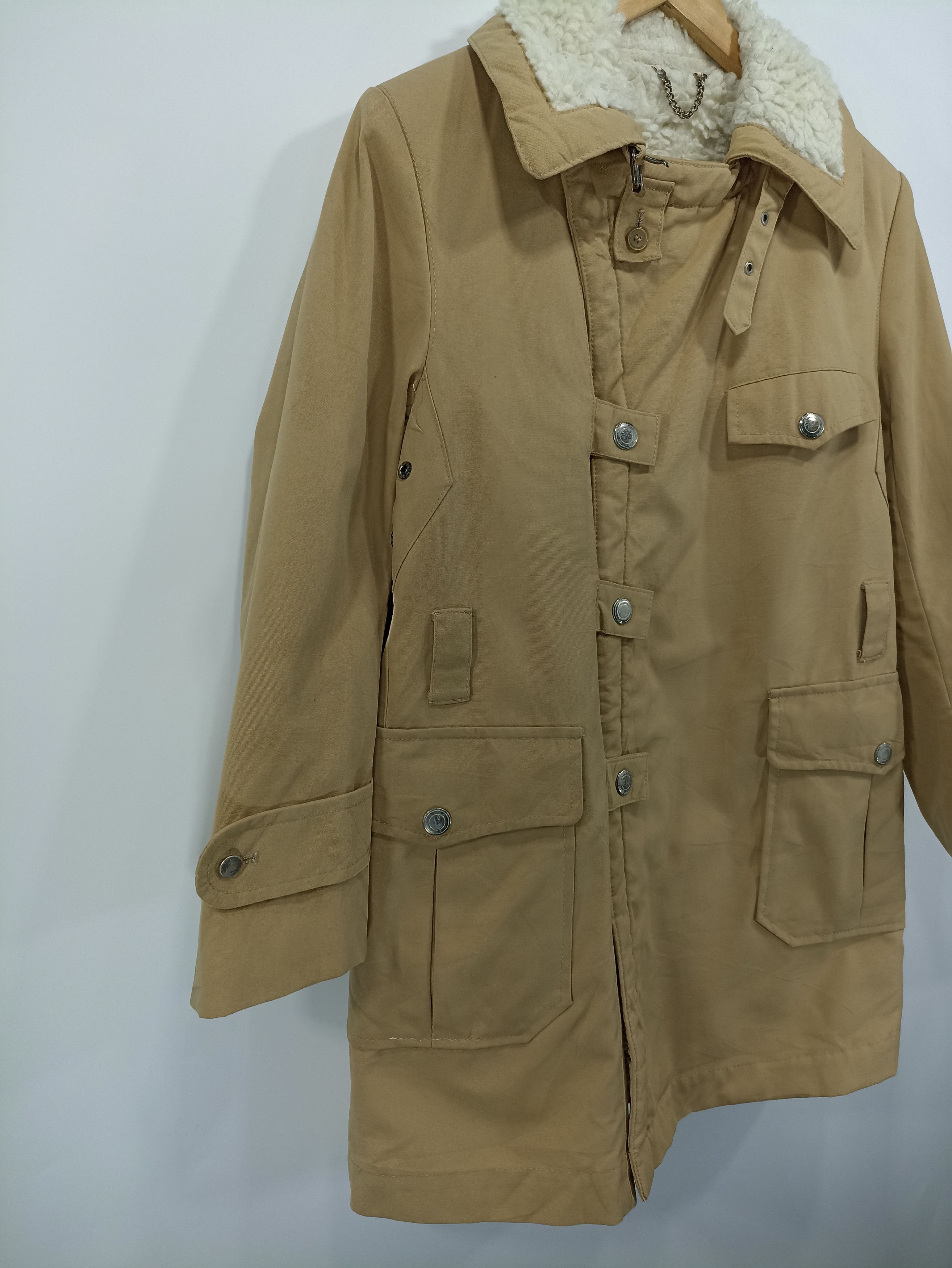 Japanese Brand × Story Mfg. × Vintage Vintage Misashi lining Sherpa Canvas Coat Size US S / EU 44-46 / 1 - 3 Thumbnail