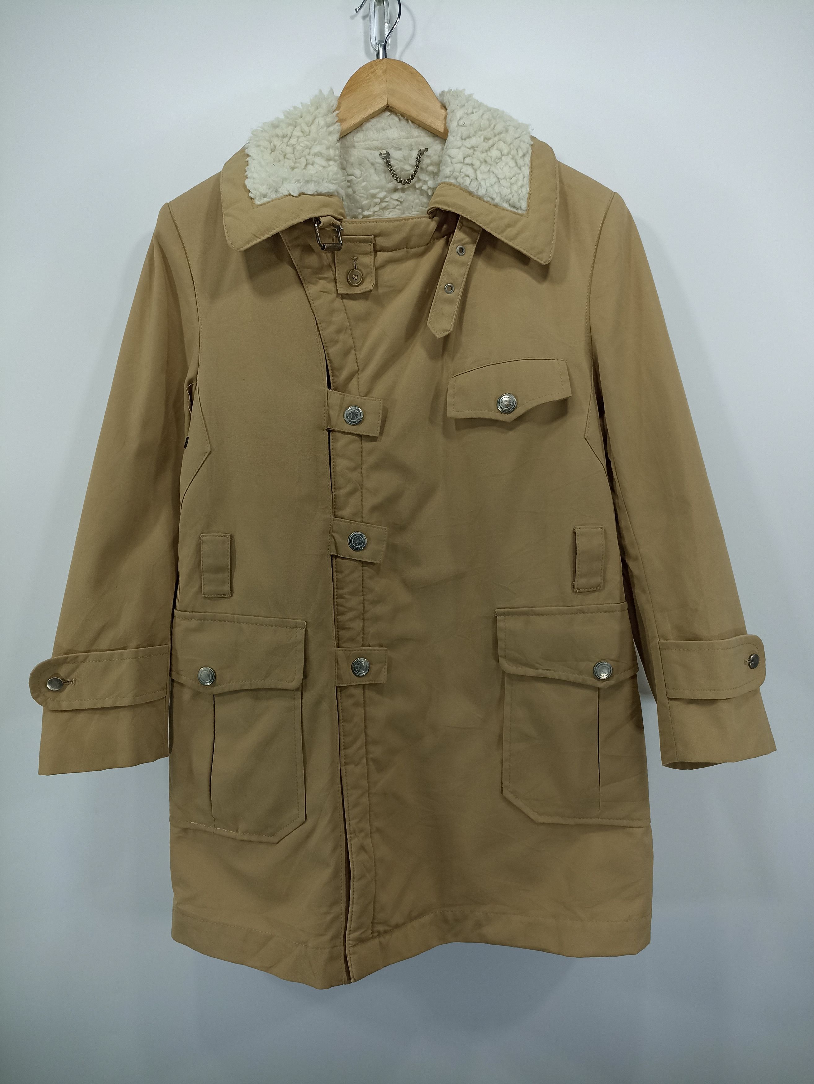 Japanese Brand × Story Mfg. × Vintage Vintage Misashi lining Sherpa Canvas Coat Size US S / EU 44-46 / 1 - 1 Thumbnail