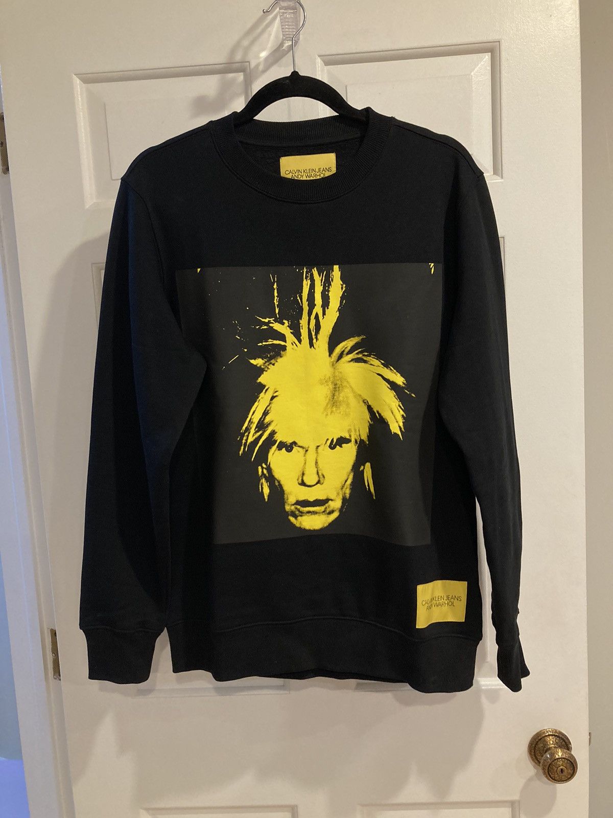 image of Raf Simons Andy Warhol Sweatshirt. Small in Black, Men's